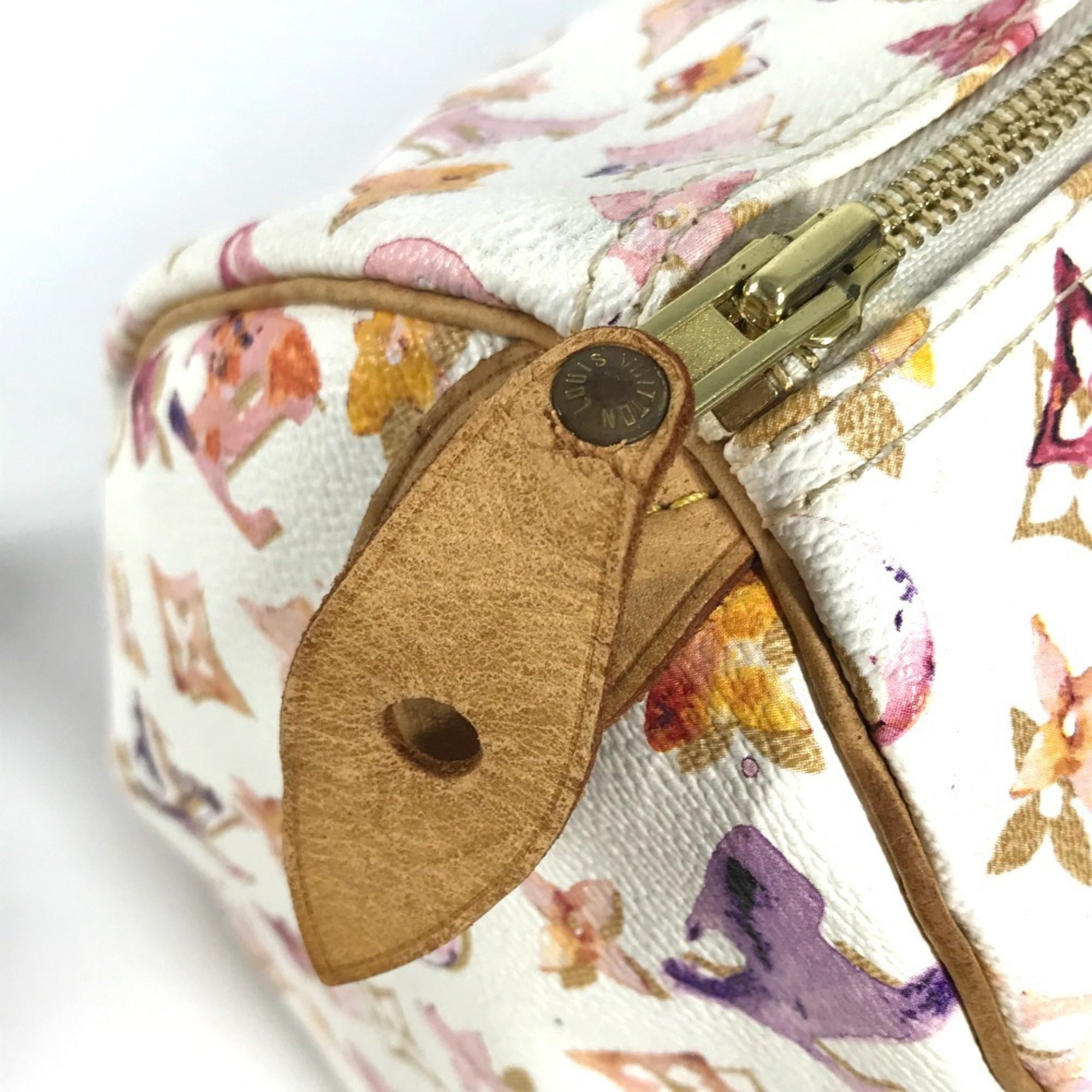 Louis Vuitton Monogram Watercolor Pink White Boston Bag Handbag (Pre-Owned)