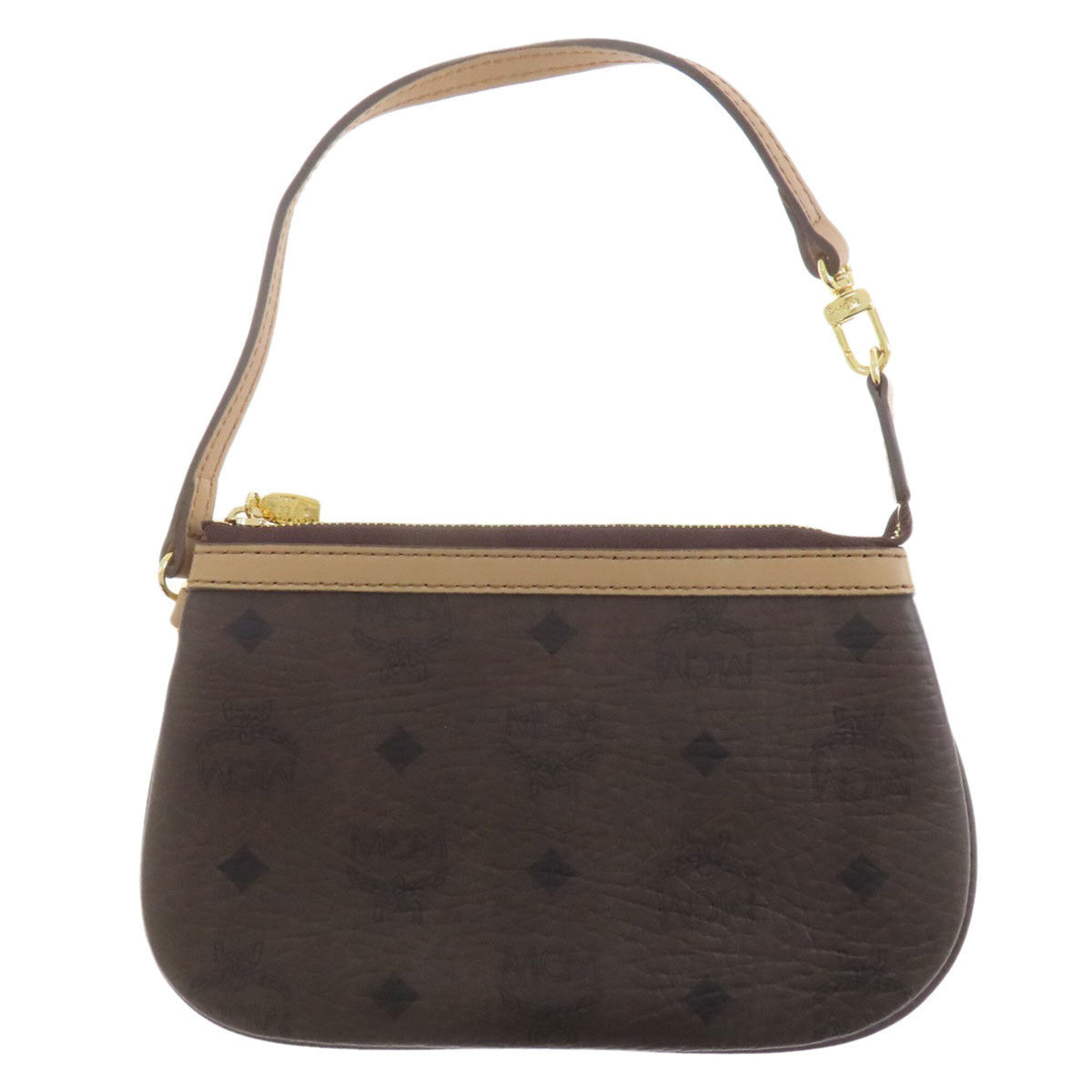 Mcm Beige Dark Brown Pvc Tote Bag (Pre-Owned)