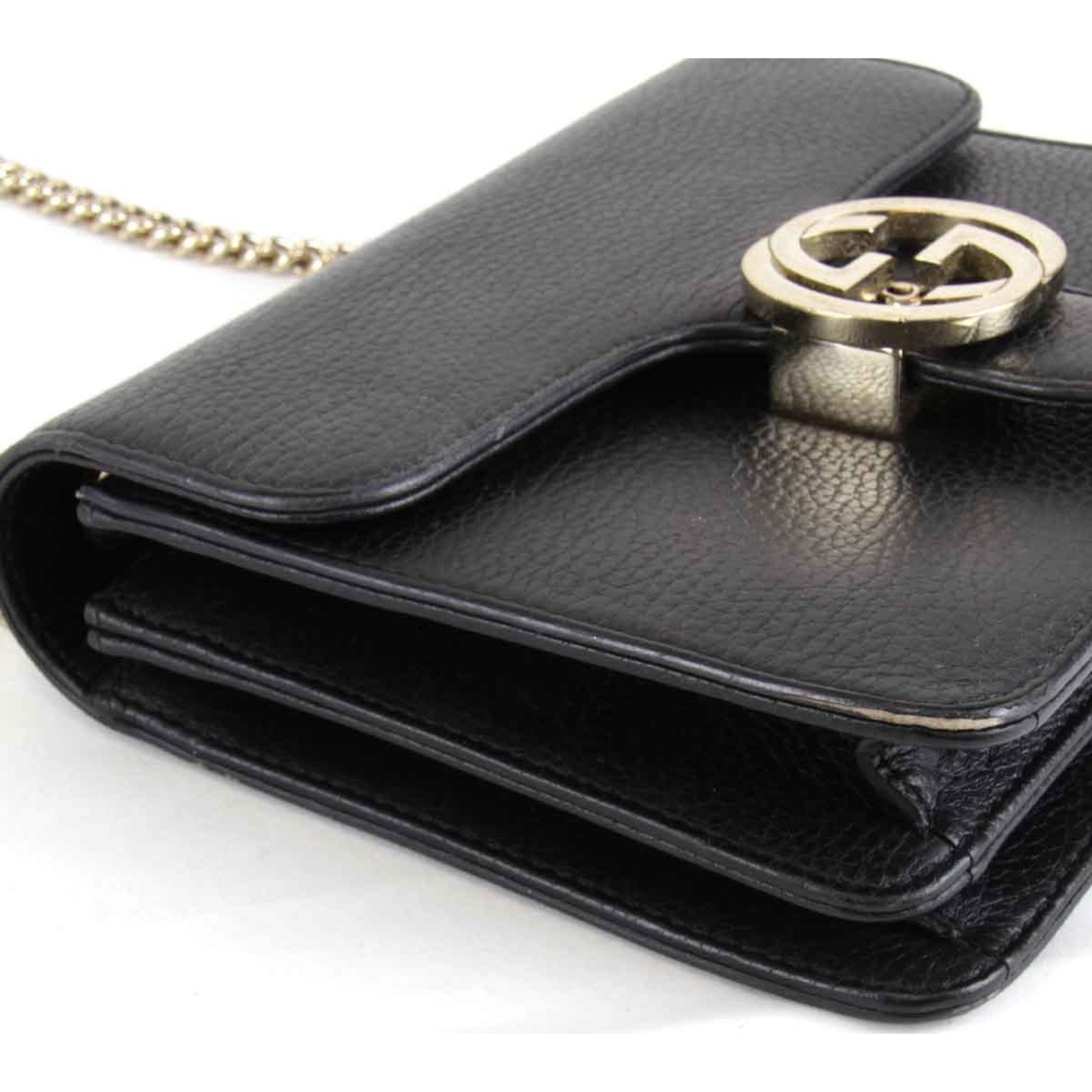 Gucci Black Leather Shoulder Bag (Pre-Owned)