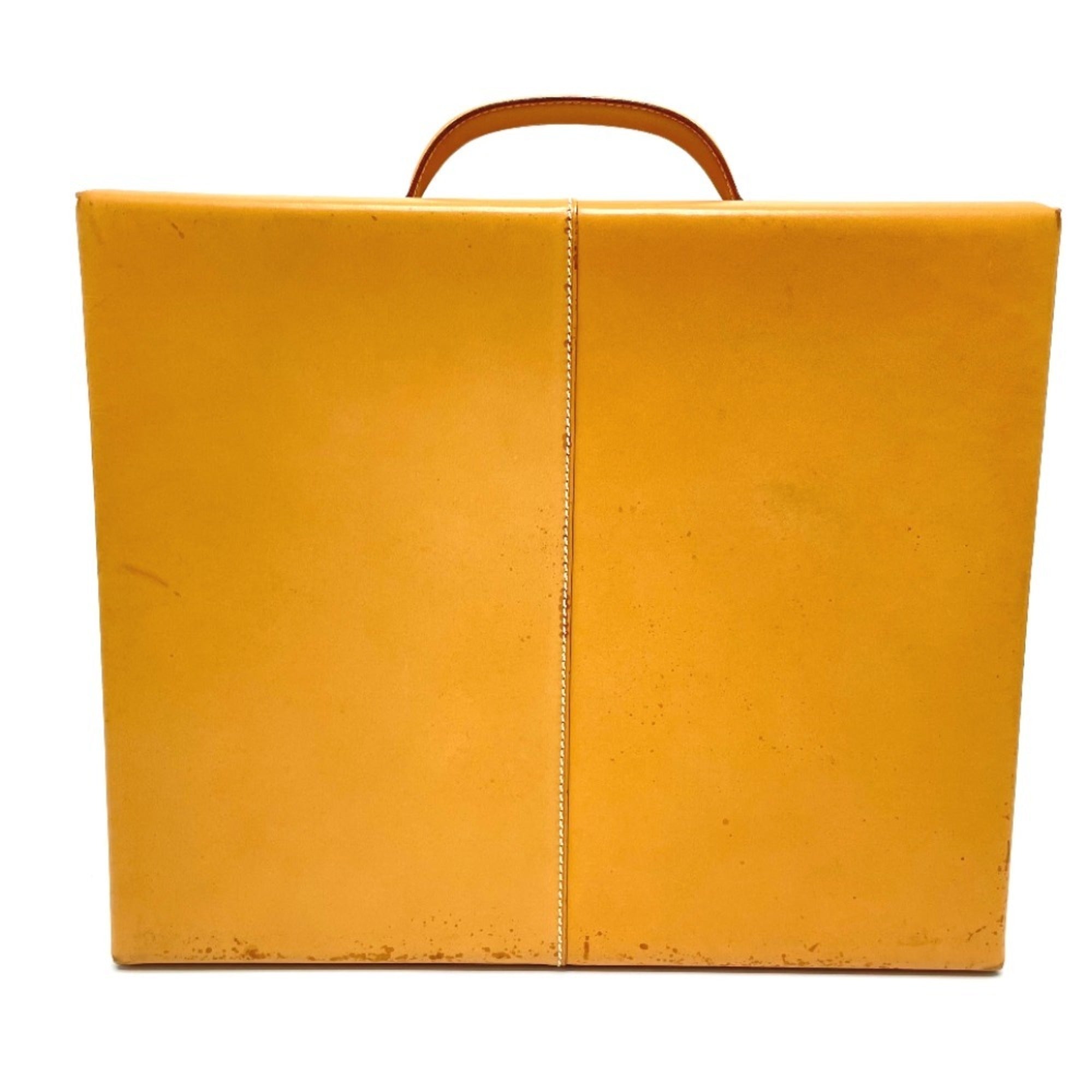 Hermes Natural Leather Briefcase Handbag (Pre-Owned)
