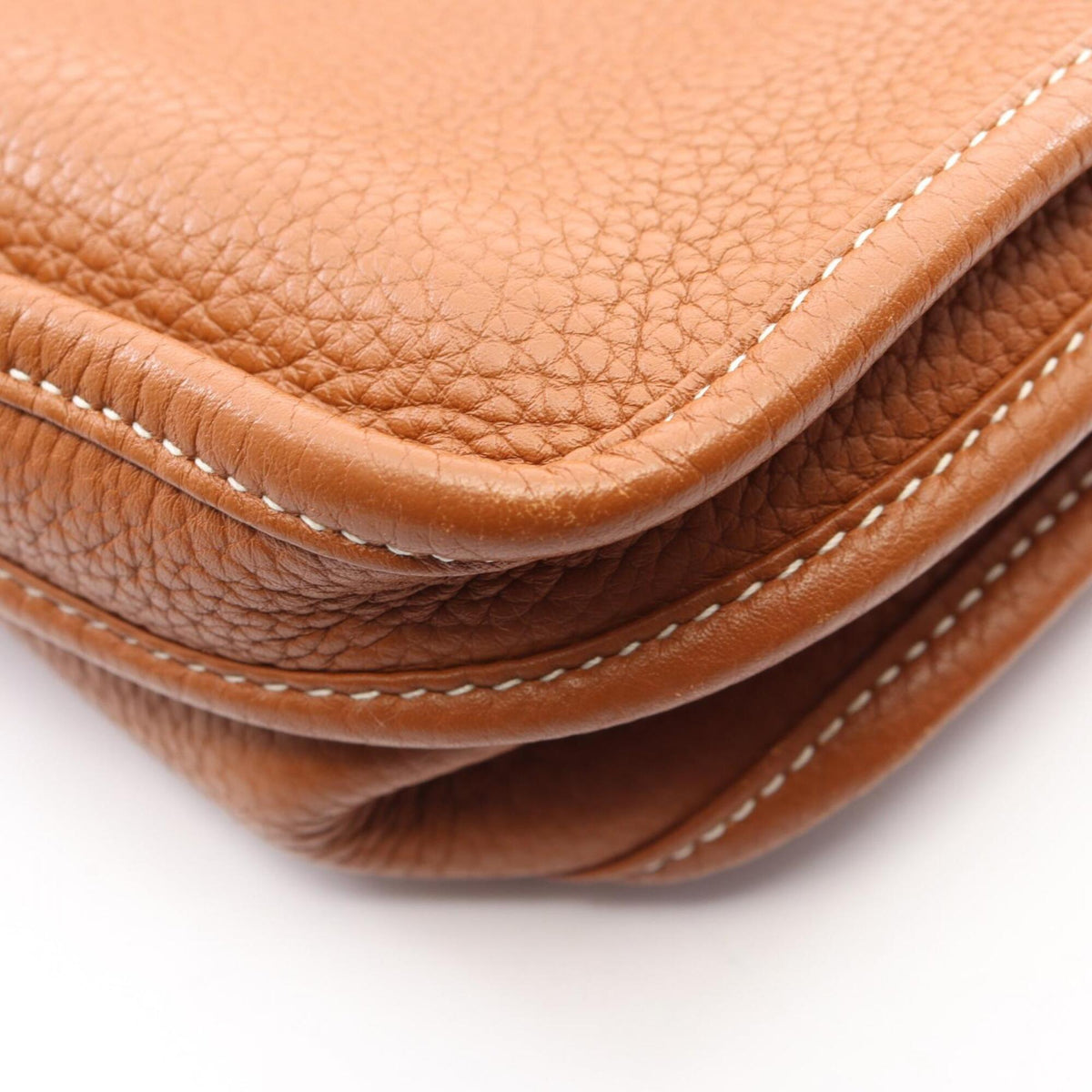 Hermes Brown Taurillon Clemence Leather Handbag Shoulder Bag (Pre-Owned)