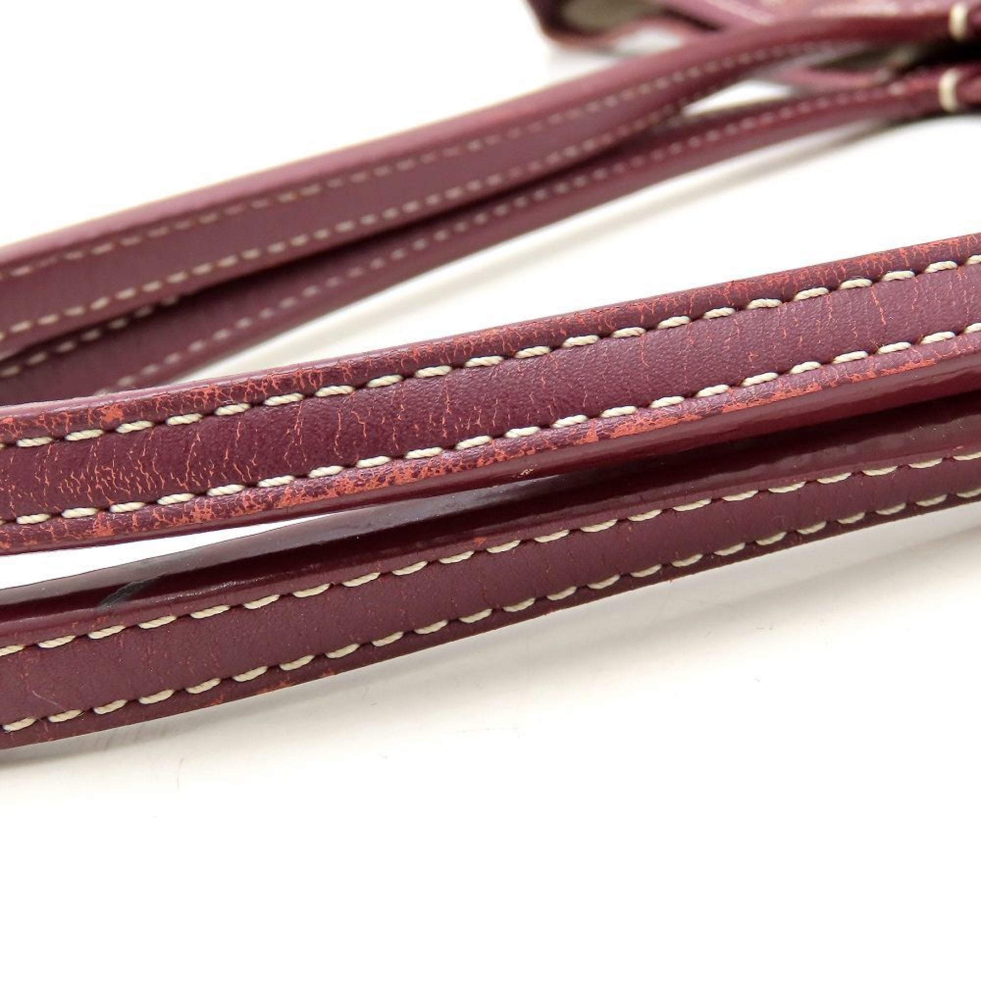 Goyard Burgundy Coated Canvas Leather Tote Bag (Pre-Owned)