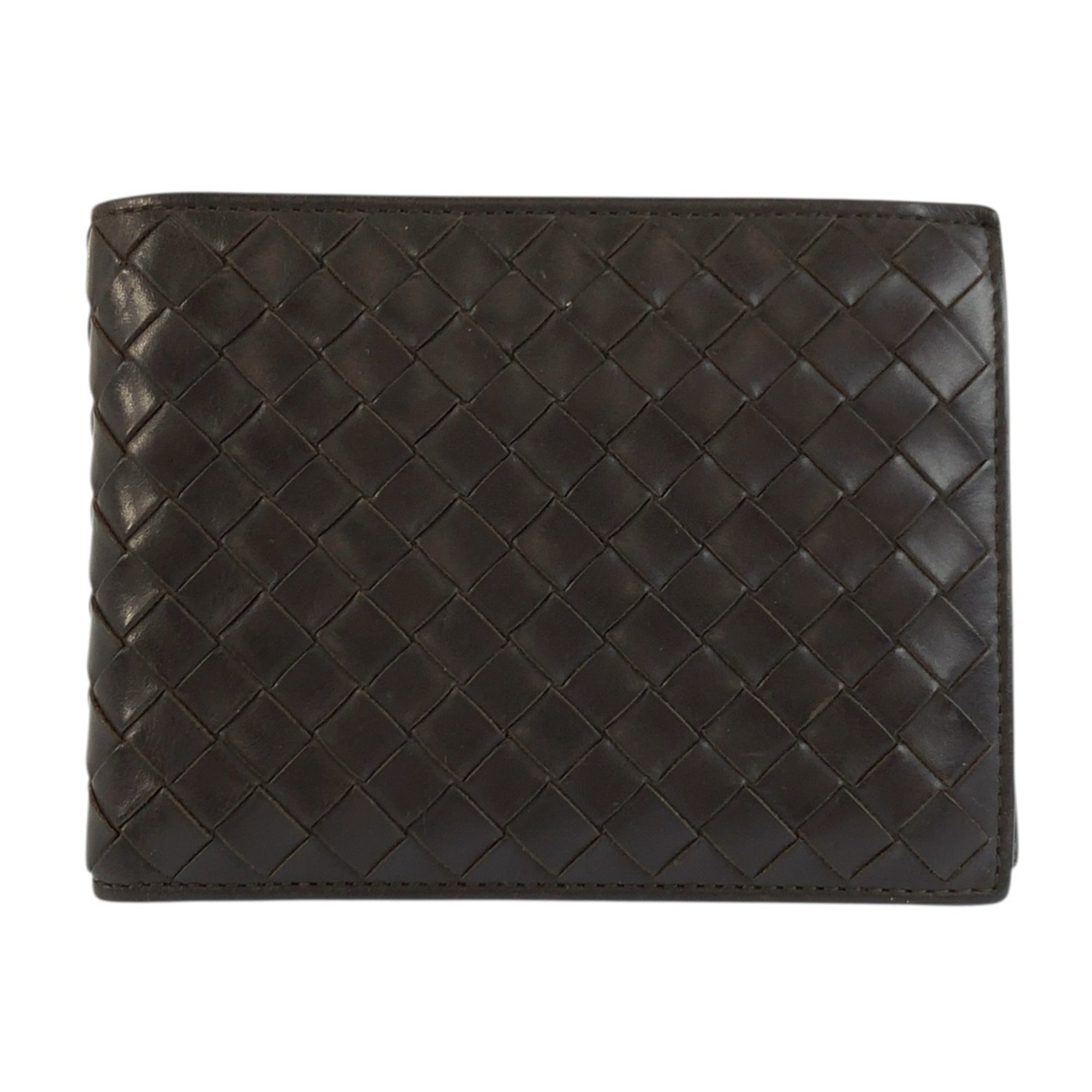 Bottega Veneta Brown Intrecciato Wallet (Bi-Fold) (Pre-Owned)