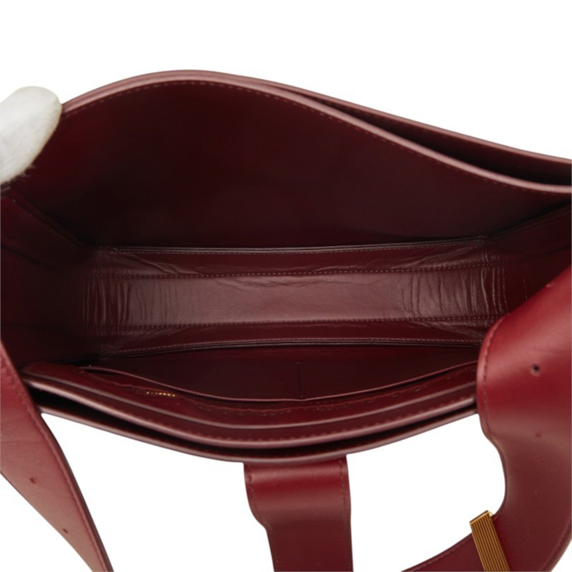 Bottega Veneta Wine Leather Shoulder Bag (Pre-Owned)