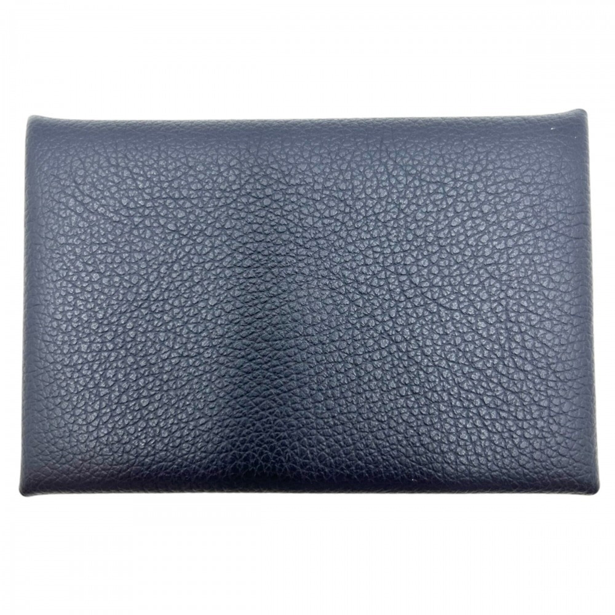 Hermes Navy Epsom Leather Coin Purse/Coin Case (Pre-Owned)