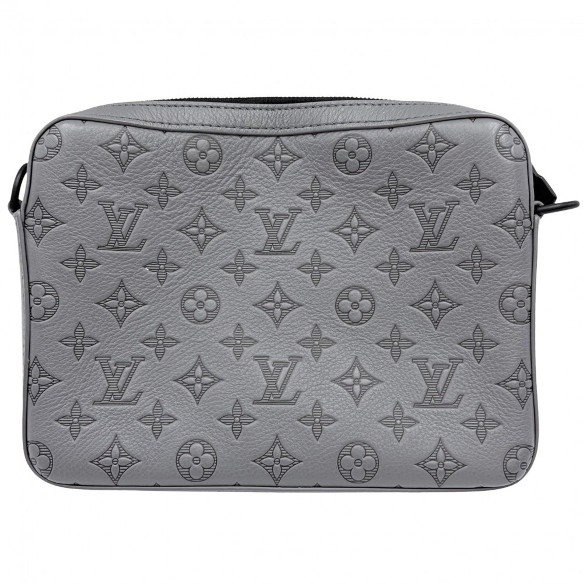 Louis Vuitton Monogram Shadow Gray Monogram Shadow Shoulder Bag (Pre-Owned)