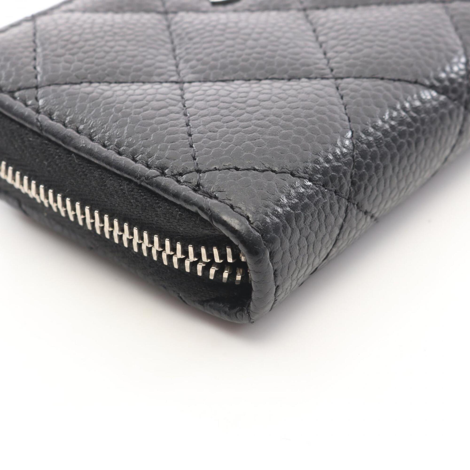 Chanel Black Grained Calfskin Coin Purse/Coin Case (Pre-Owned)