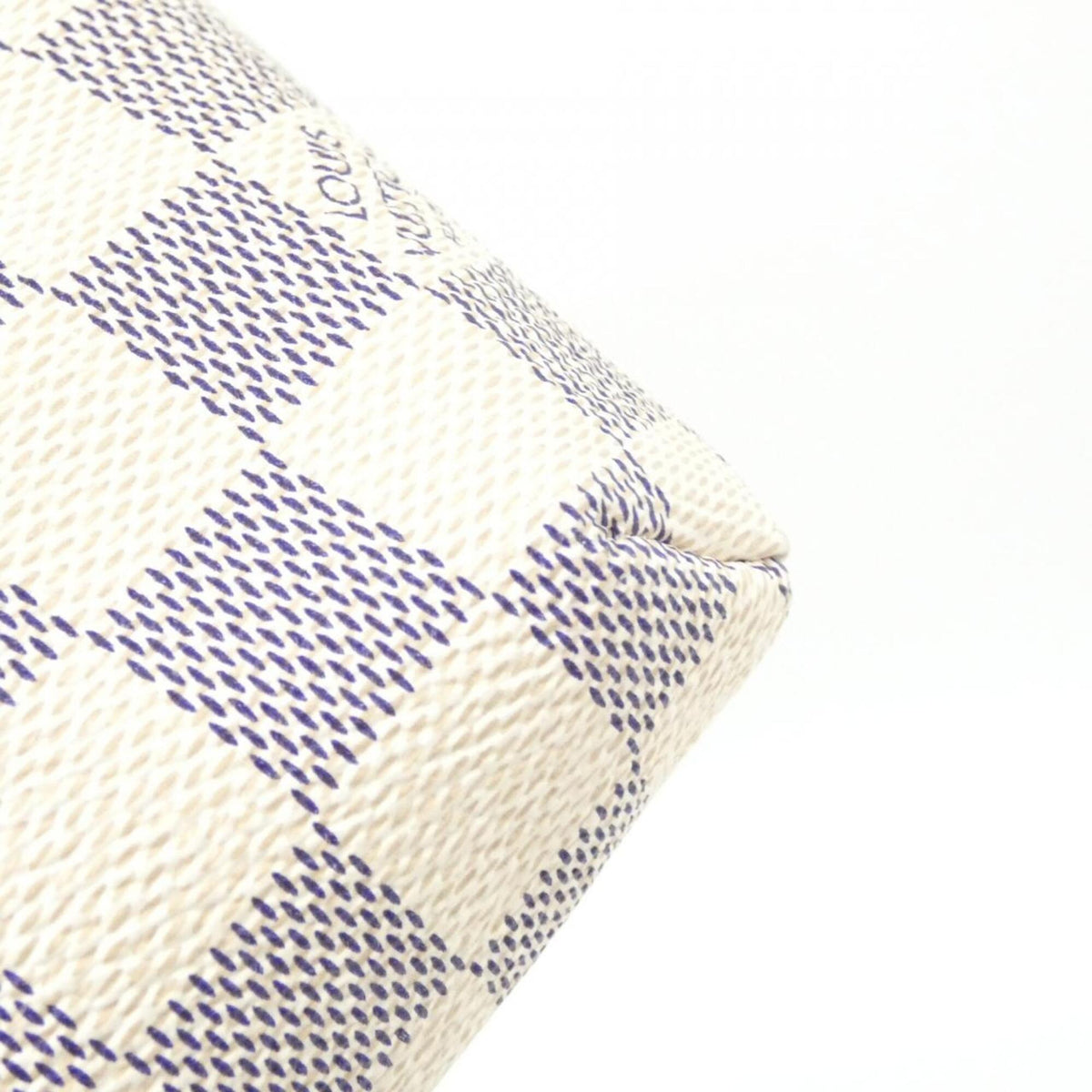 Louis Vuitton Azur White Coated Canvas Handbag (Pre-Owned)