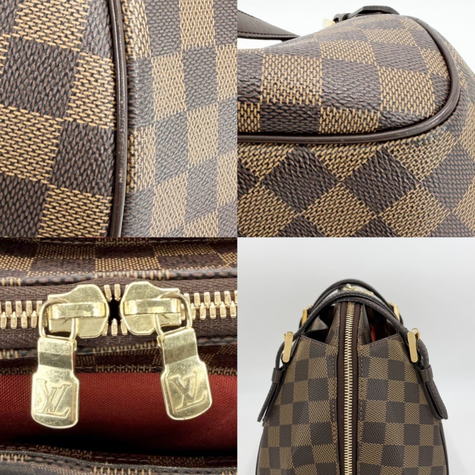 Louis Vuitton Brown Damier Canvas Handbag Tote Bag (Pre-Owned)