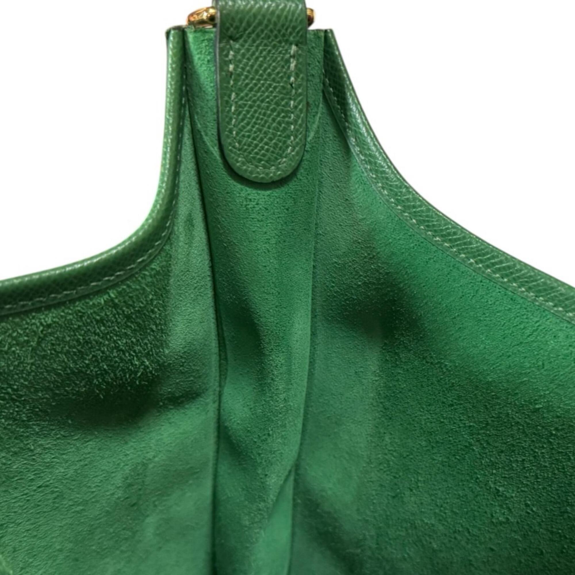Hermes Green Courchevel Leather Shoulder Bag (Pre-Owned)