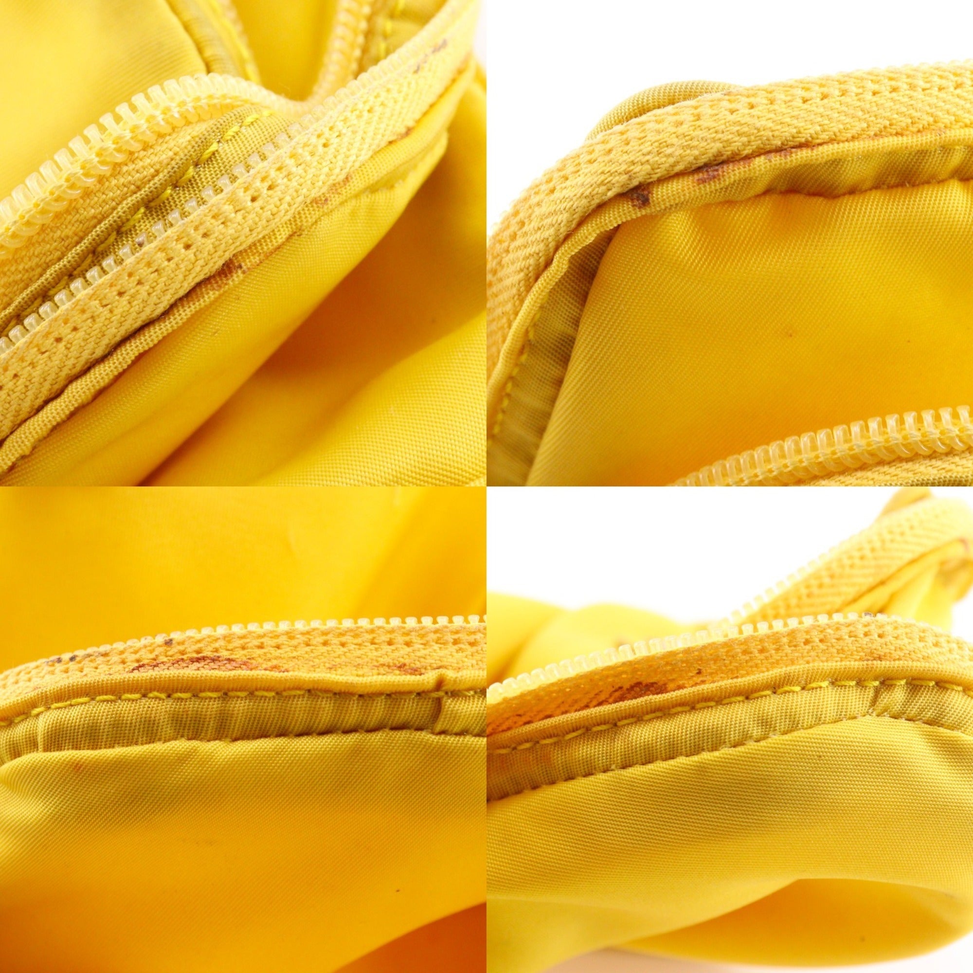 Prada Yellow Nylon Pouch (Pre-Owned)
