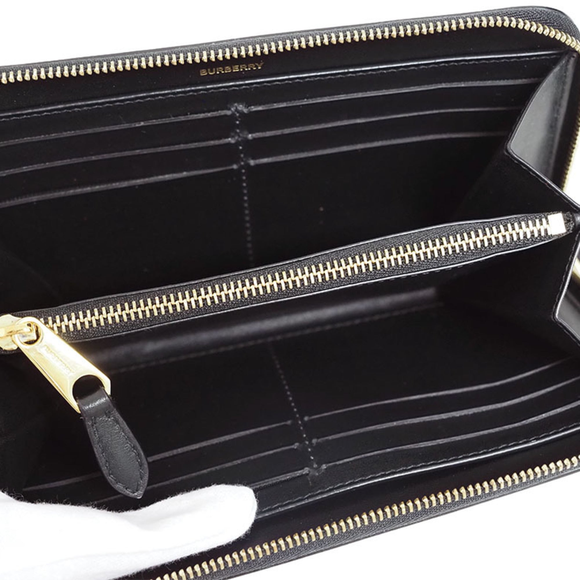 Burberry Beige Pvc Leather Long Wallet (Bi-Fold) (Pre-Owned)