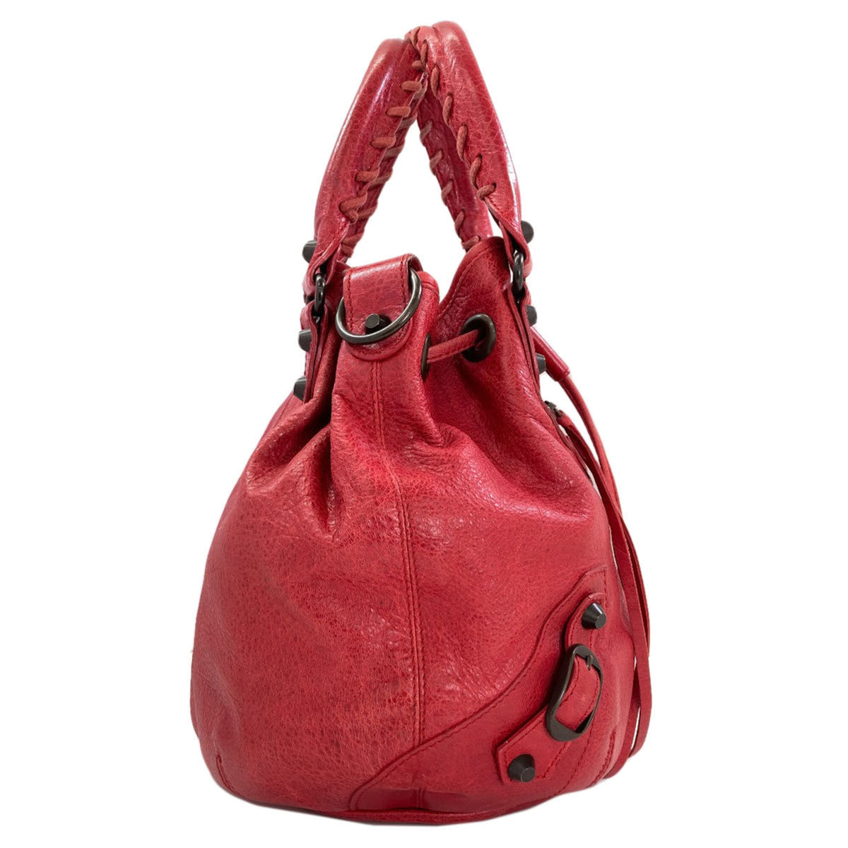Balenciaga Red Color Leather Handbag (Pre-Owned)