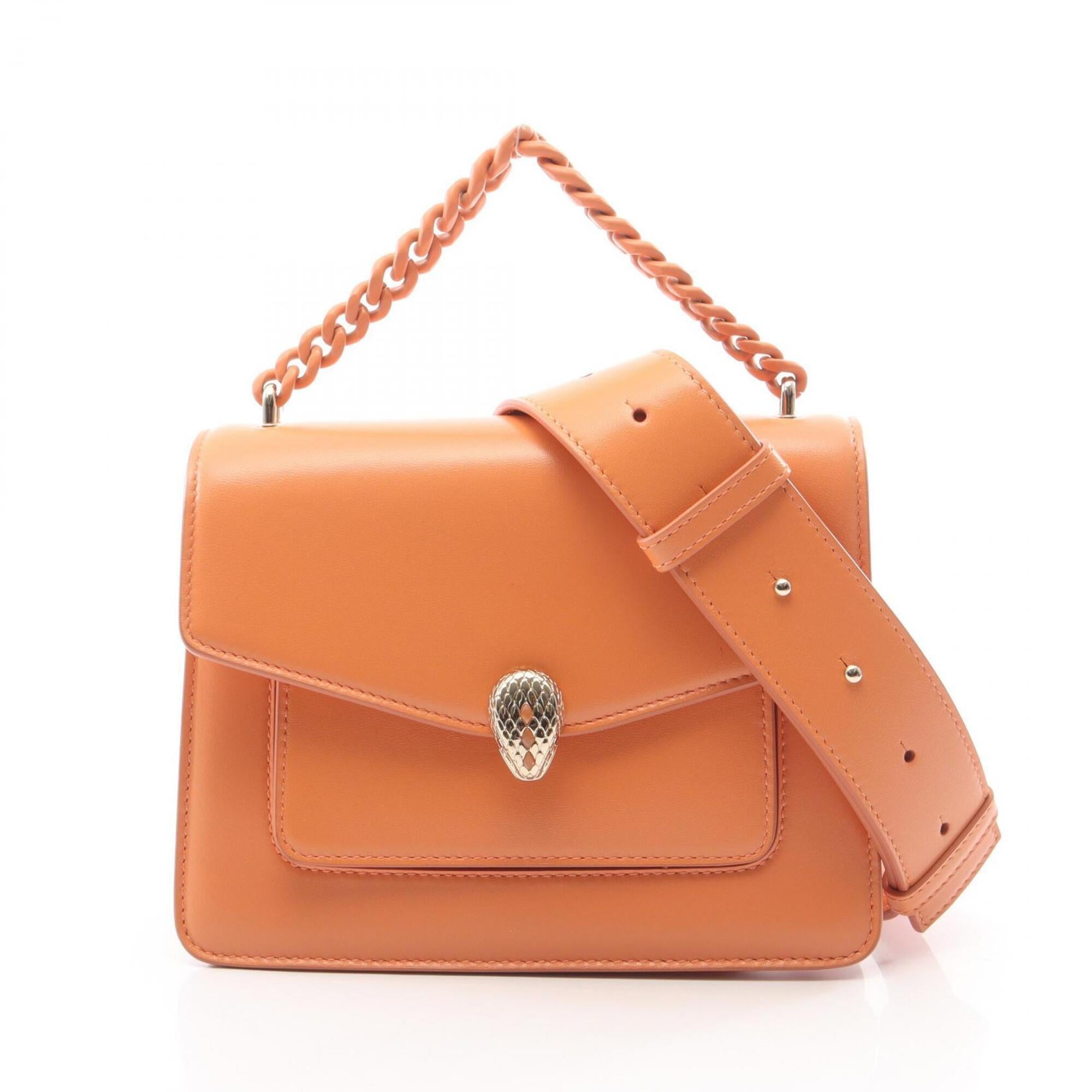 Bvlgari Orange Leather Handbag (Pre-Owned)