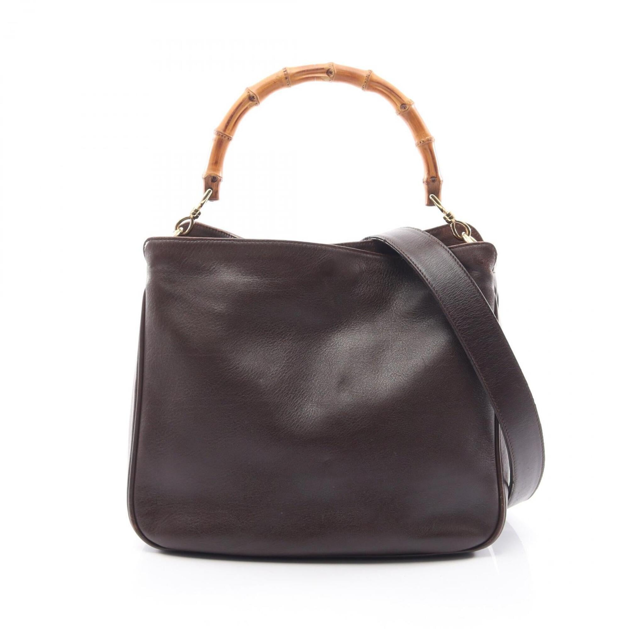 Gucci Brown Leather Handbag (Pre-Owned)