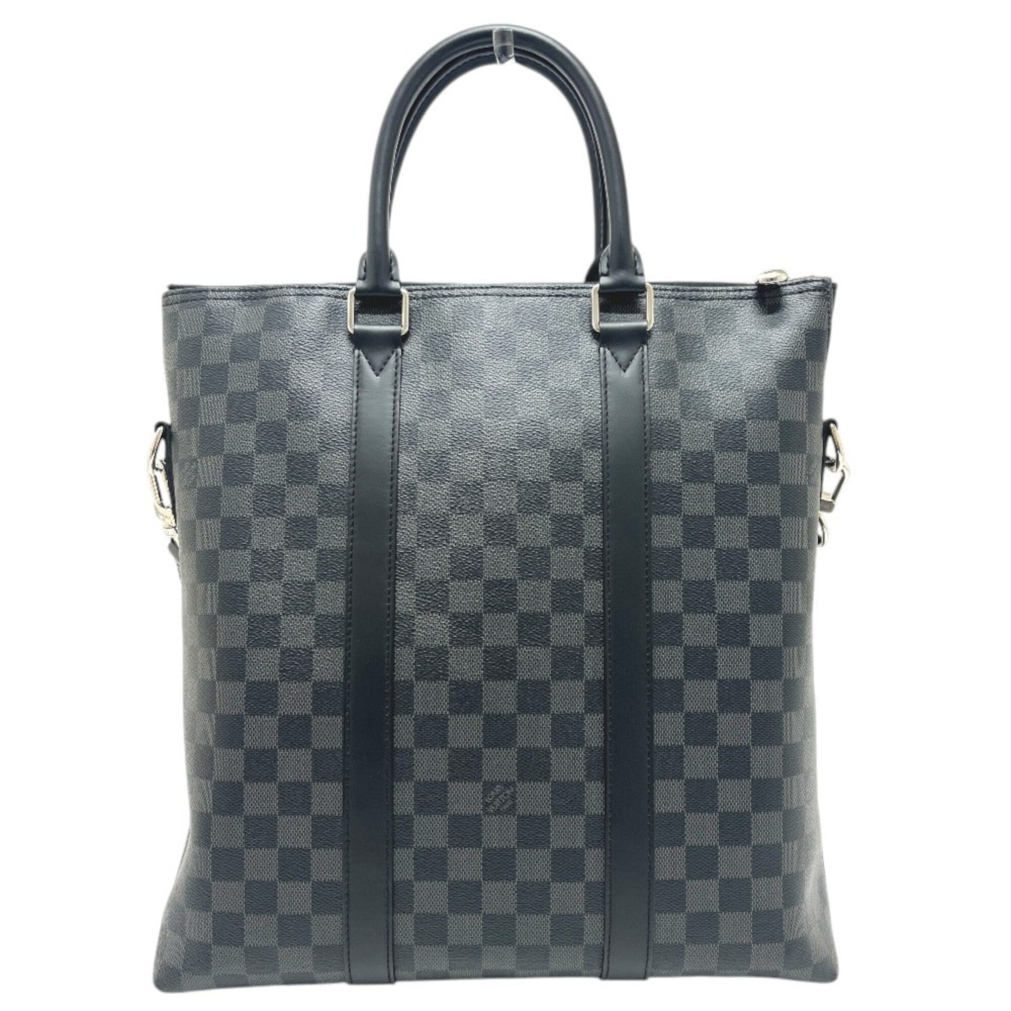 Louis Vuitton Black Noir Damier Graphite Handbag Tote Bag (Pre-Owned)