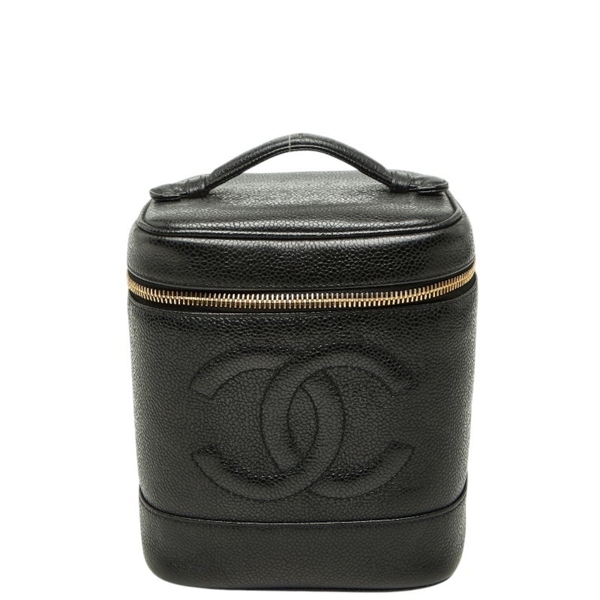 Chanel Black Grained Calfskin Vanity Bag (Pre-Owned)