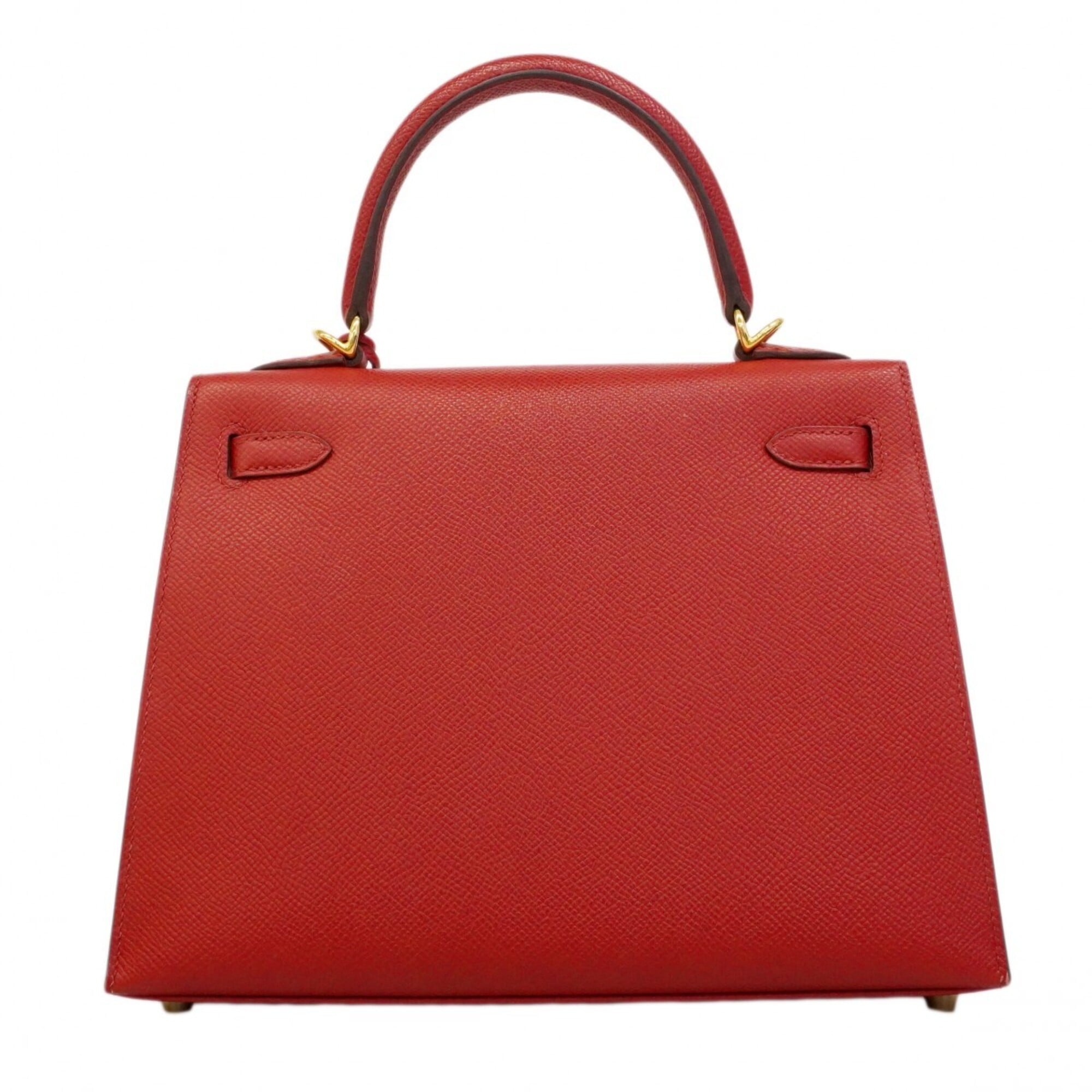 Hermes Rouge Casaque Epsom Leather Handbag (Pre-Owned)