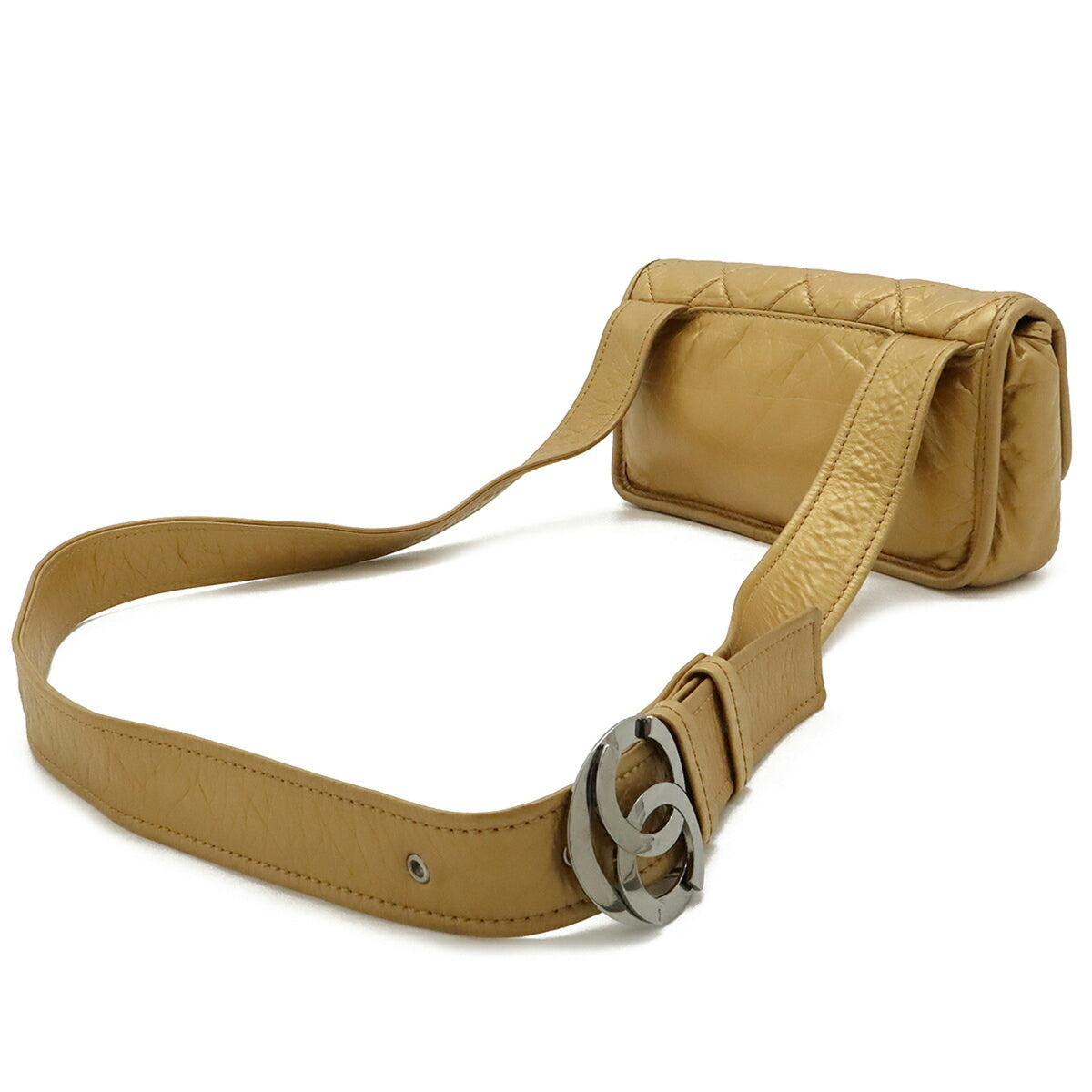 Chanel Gold Leather Shoulder Bag (Pre-Owned)