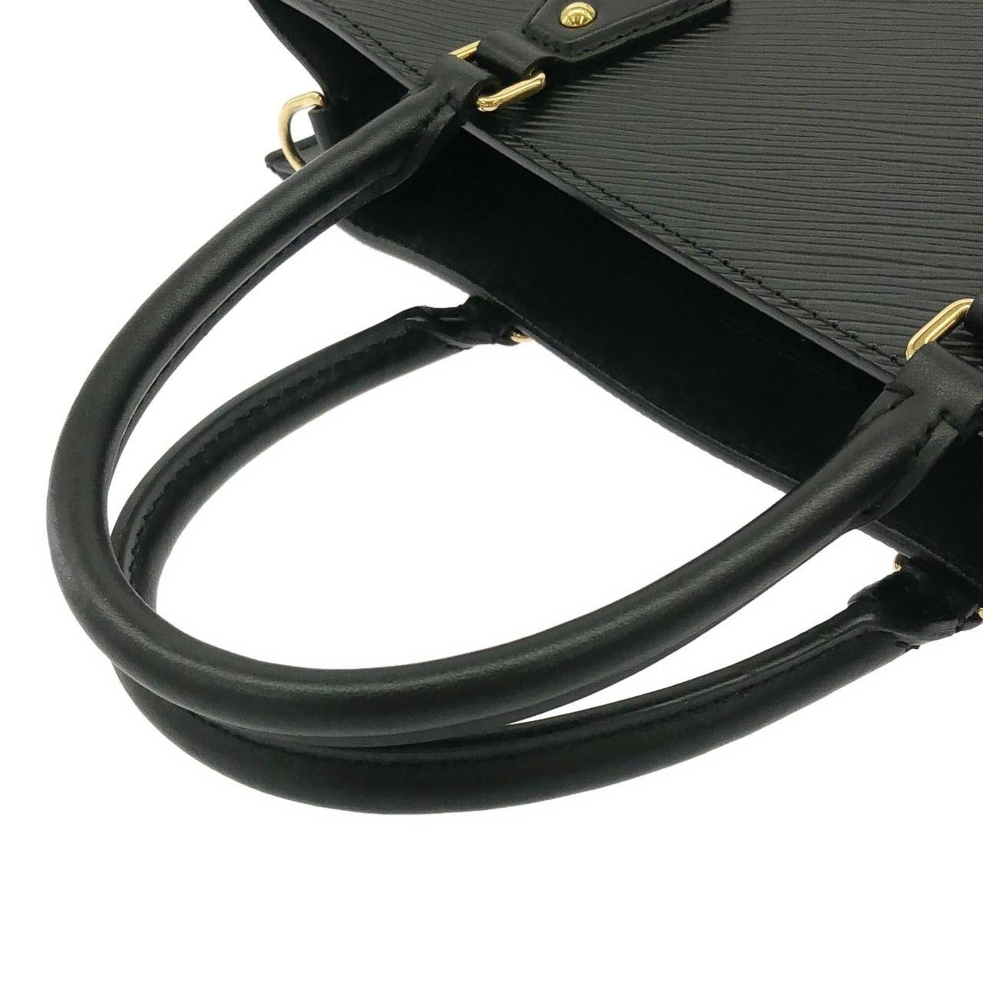 Louis Vuitton Black Leather Handbag (Pre-Owned)