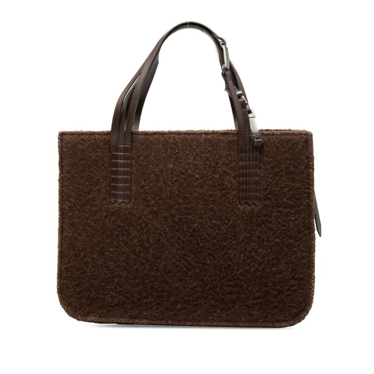 Chanel Brown Leather Handbag Pouch Shoulder Bag Tote Bag (Pre-Owned)