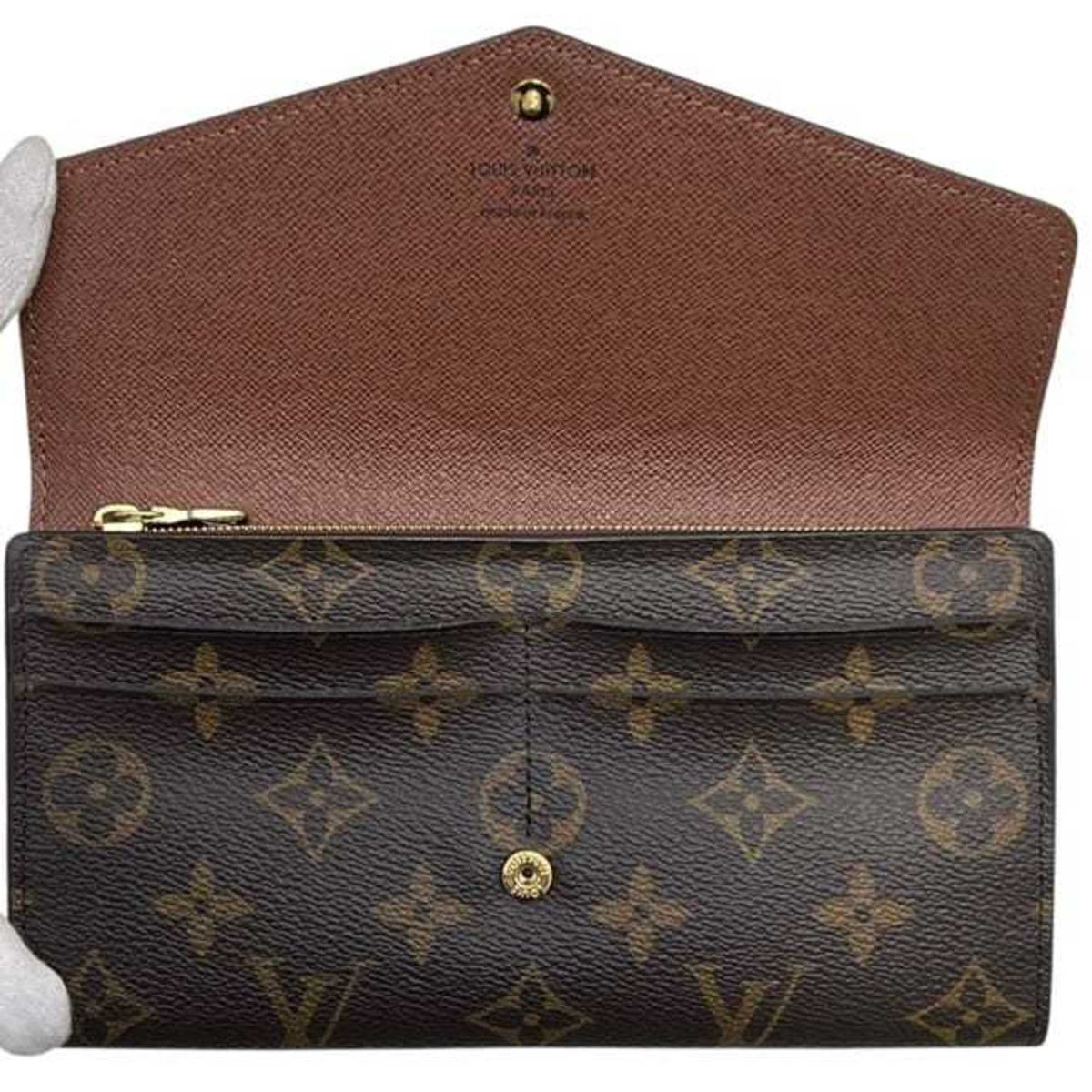 Louis Vuitton Brown Monogram Canvas Long Wallet (Bi-Fold) (Pre-Owned)