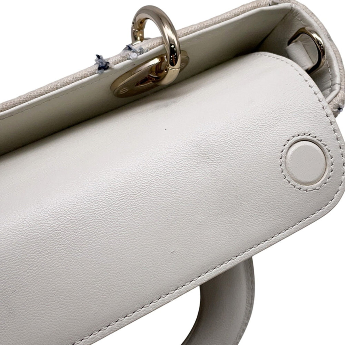 Christian Dior Blue White Leather Handbag (Pre-Owned)