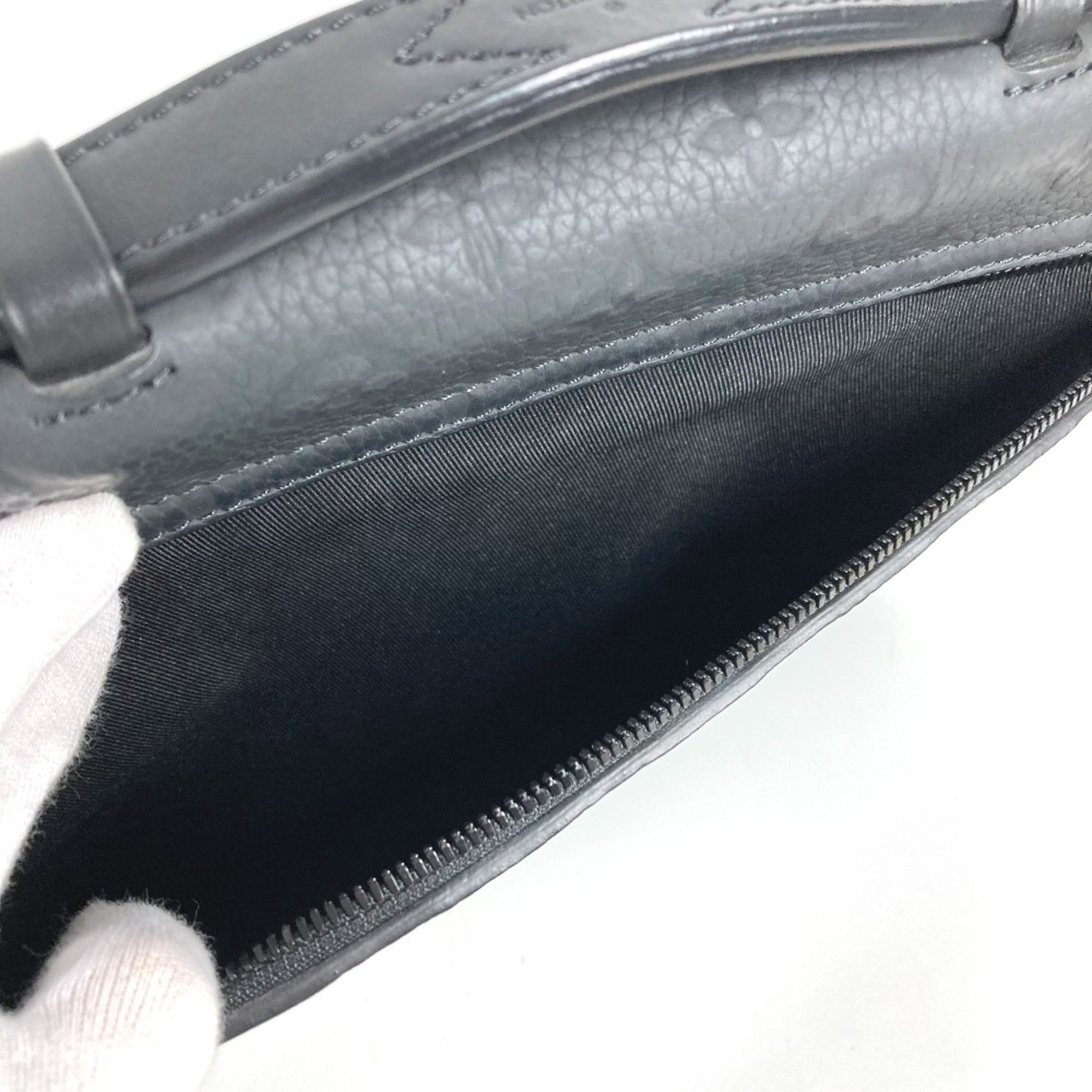 Louis Vuitton Black Noir Leather Briefcase Handbag Shoulder Bag (Pre-Owned)