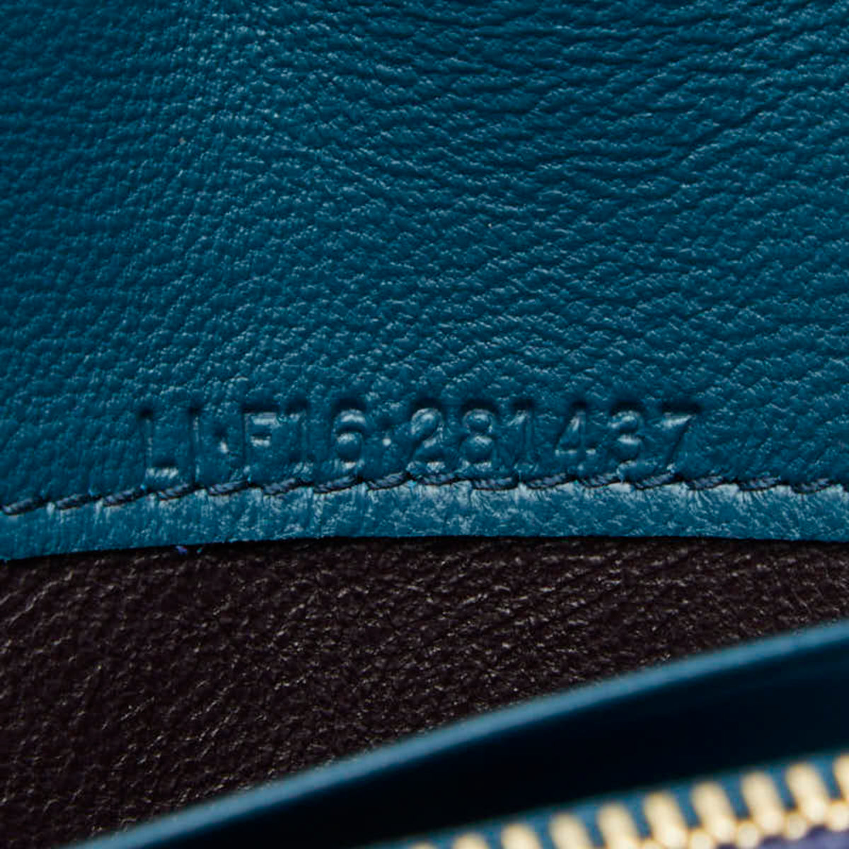 Bvlgari Blue Leather Long Wallet (Bi-Fold) (Pre-Owned)