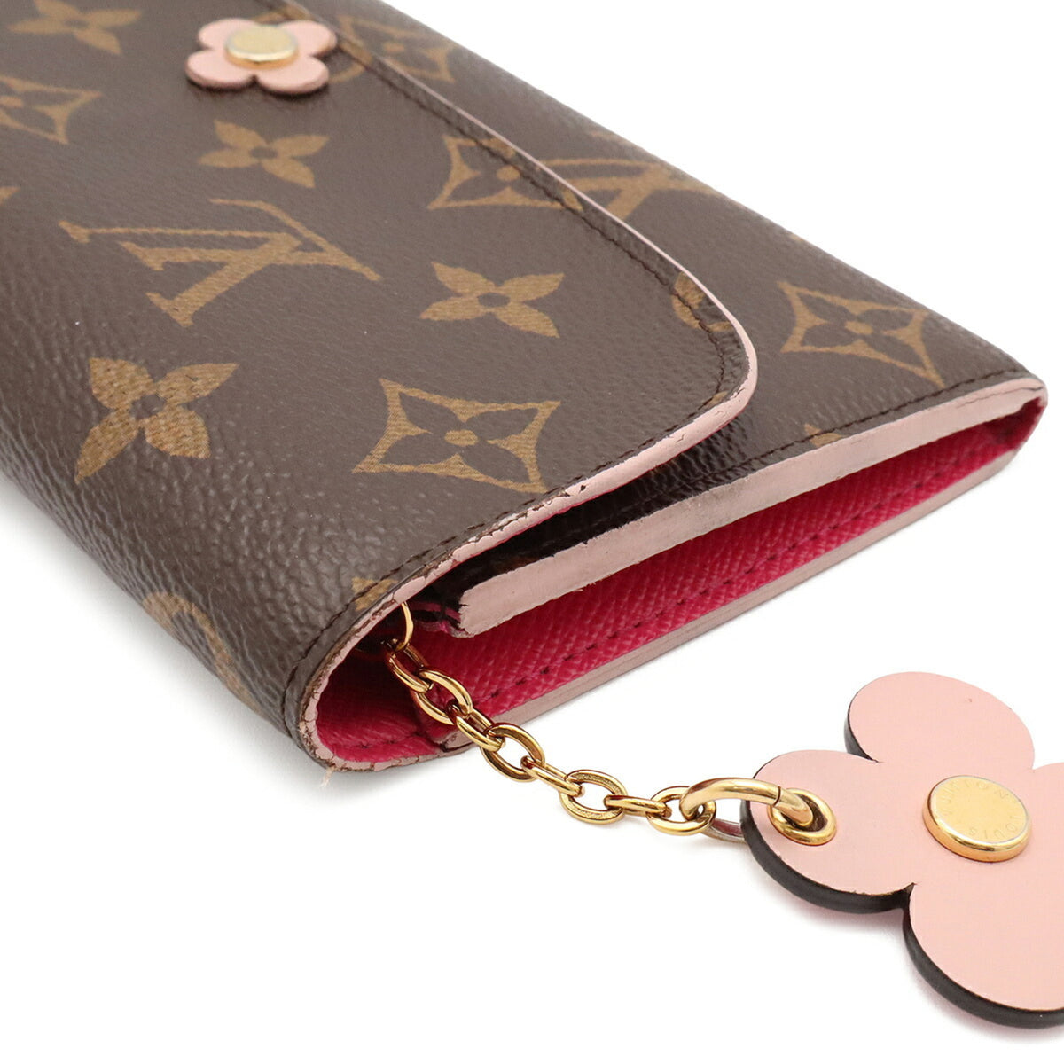 Louis Vuitton Rose Ballerine Monogram Canvas Long Wallet (Bi-Fold) (Pre-Owned)