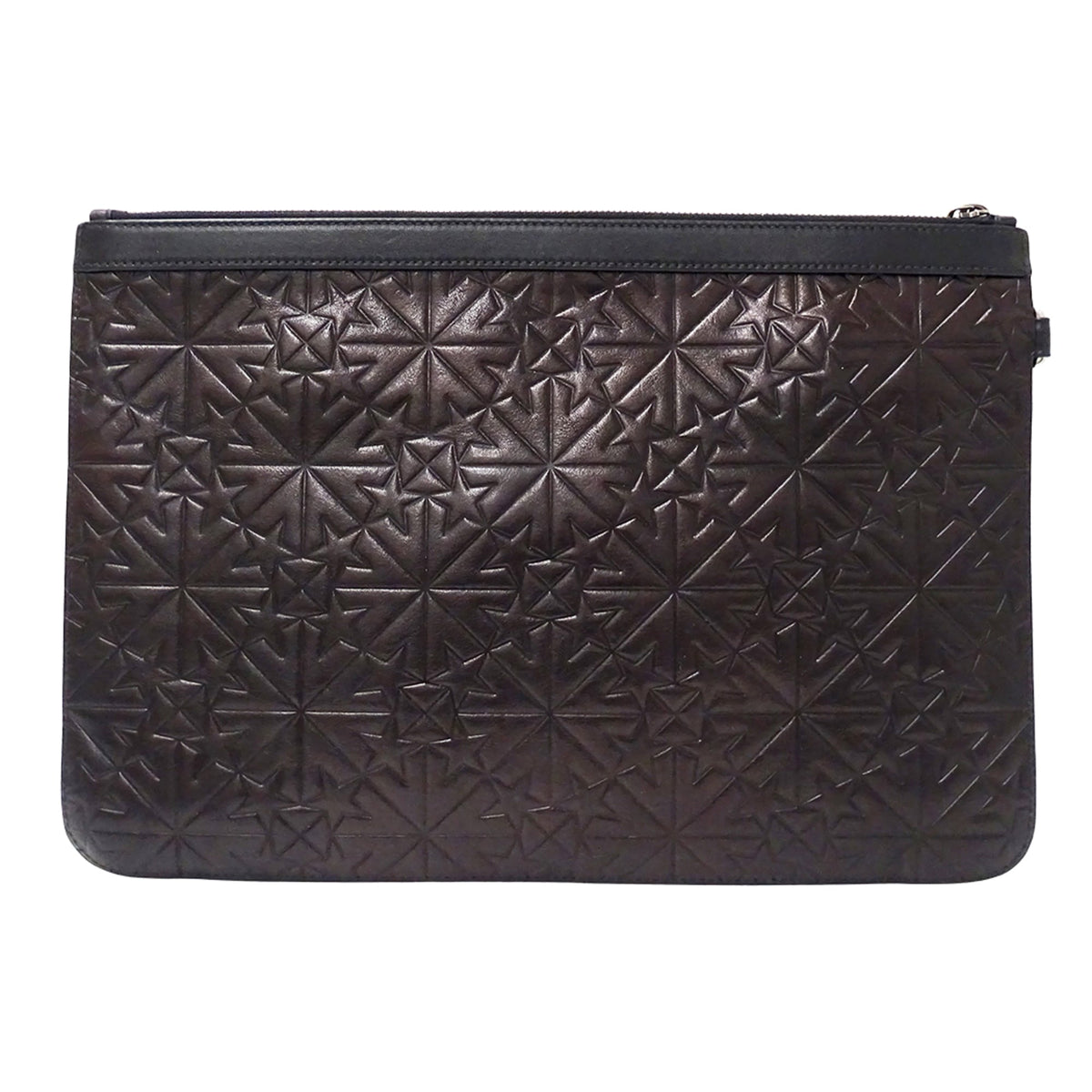 Jimmy Choo Black Leather Clutch Bag (Pre-Owned)