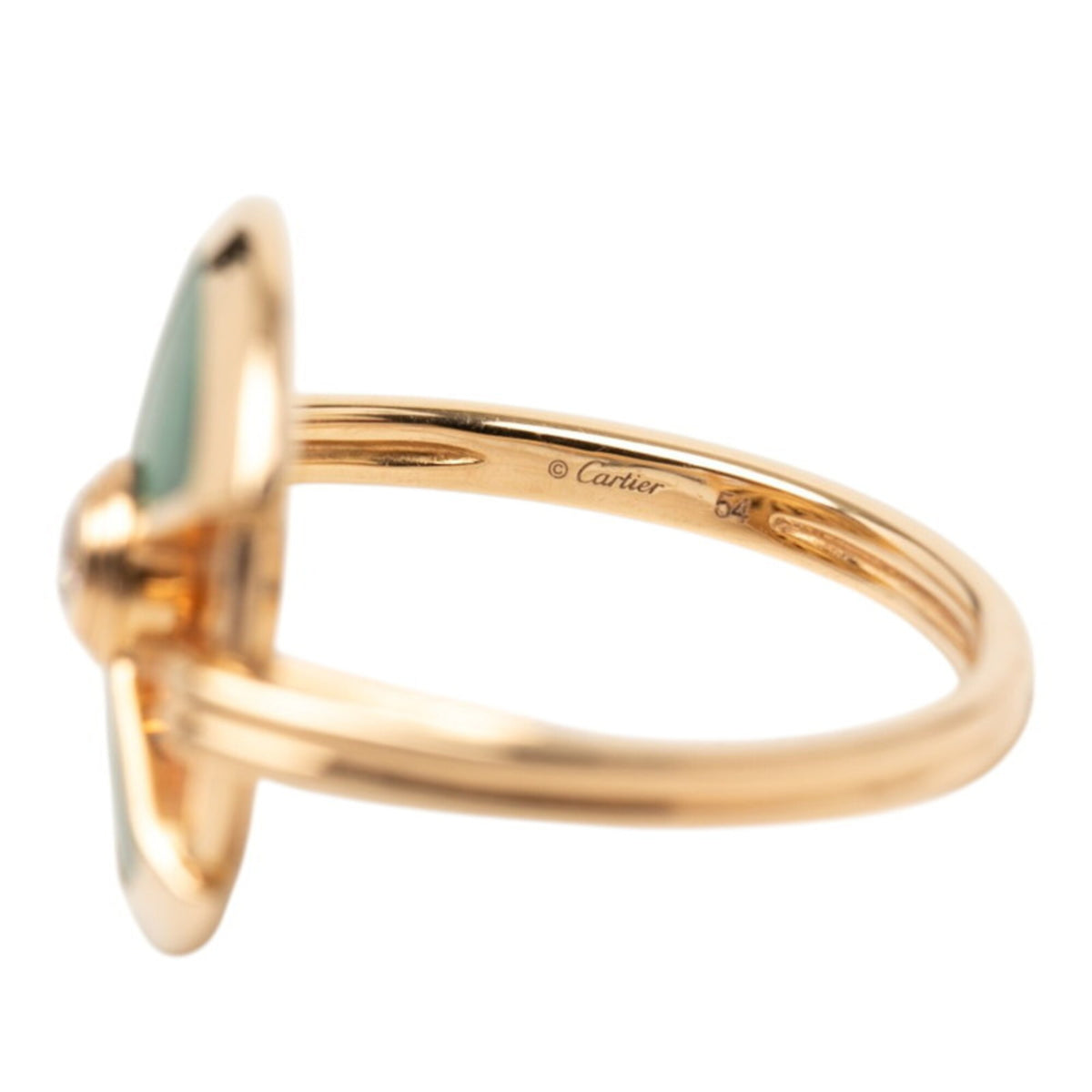 Cartier Gold Green Yellow Gold (18K) Band Ring (Pre-Owned)