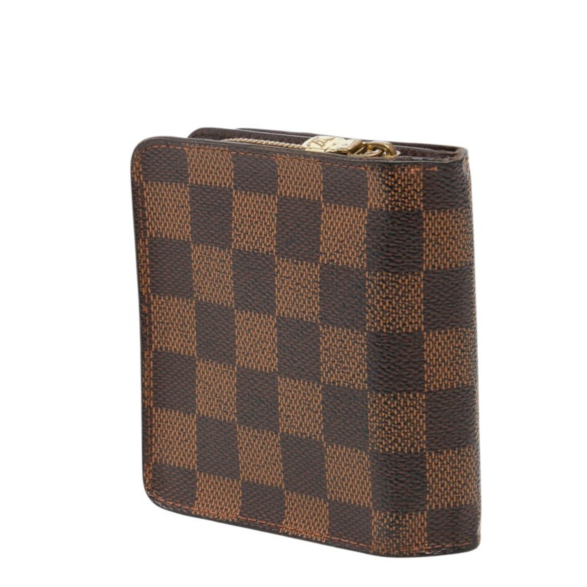 Louis Vuitton Damier Brown Ebene Pvc Leather Wallet (Bi-Fold) (Pre-Owned)