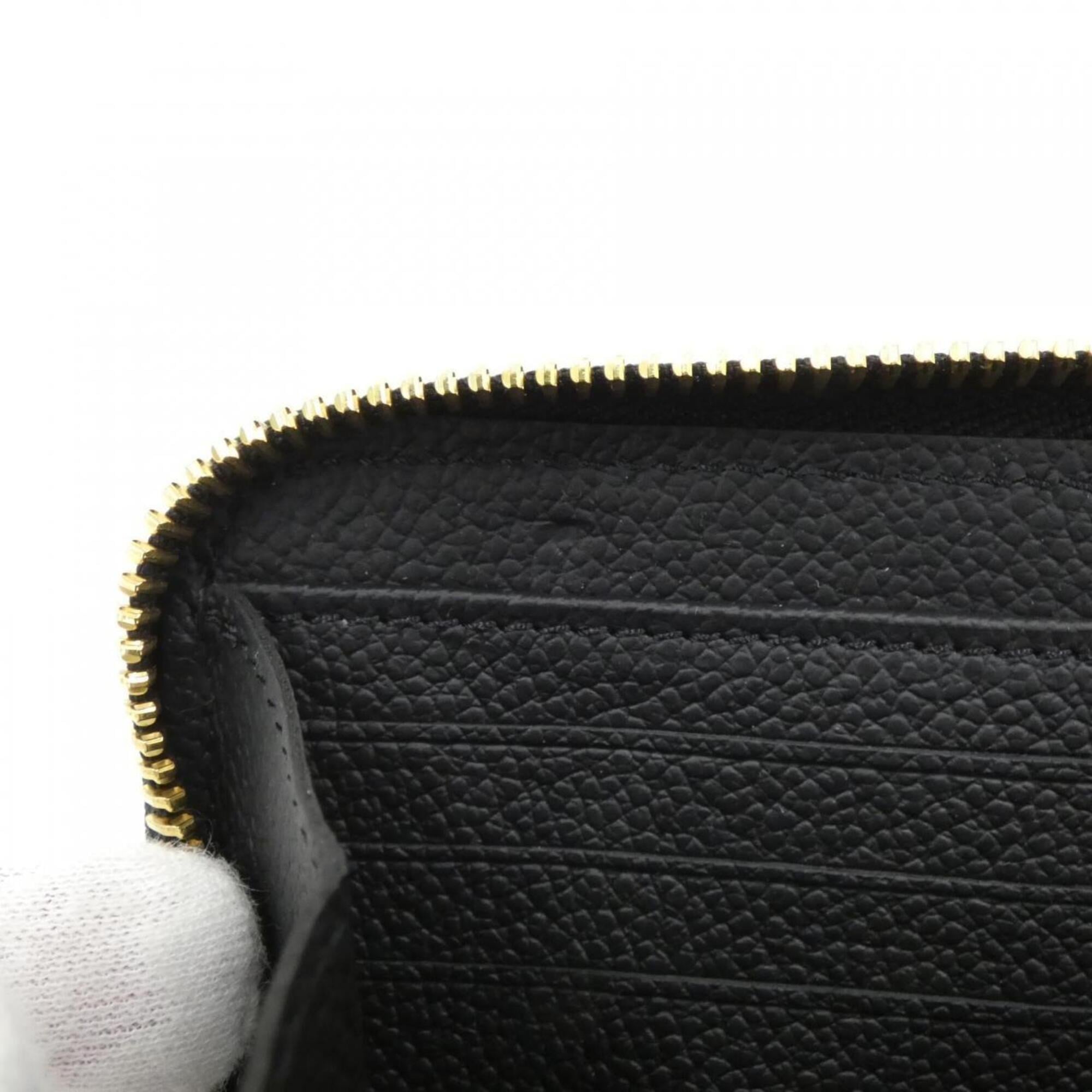 Louis Vuitton Black Leather Long Wallet (Bi-Fold) (Pre-Owned)