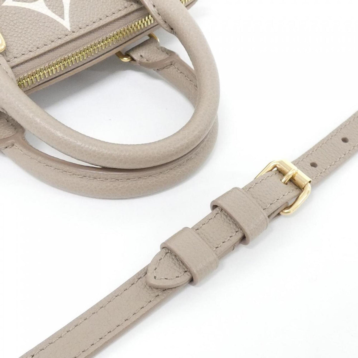 Louis Vuitton Monogram Empreinte Beige Tourterelle Leather Boston Bag (Pre-Owned)