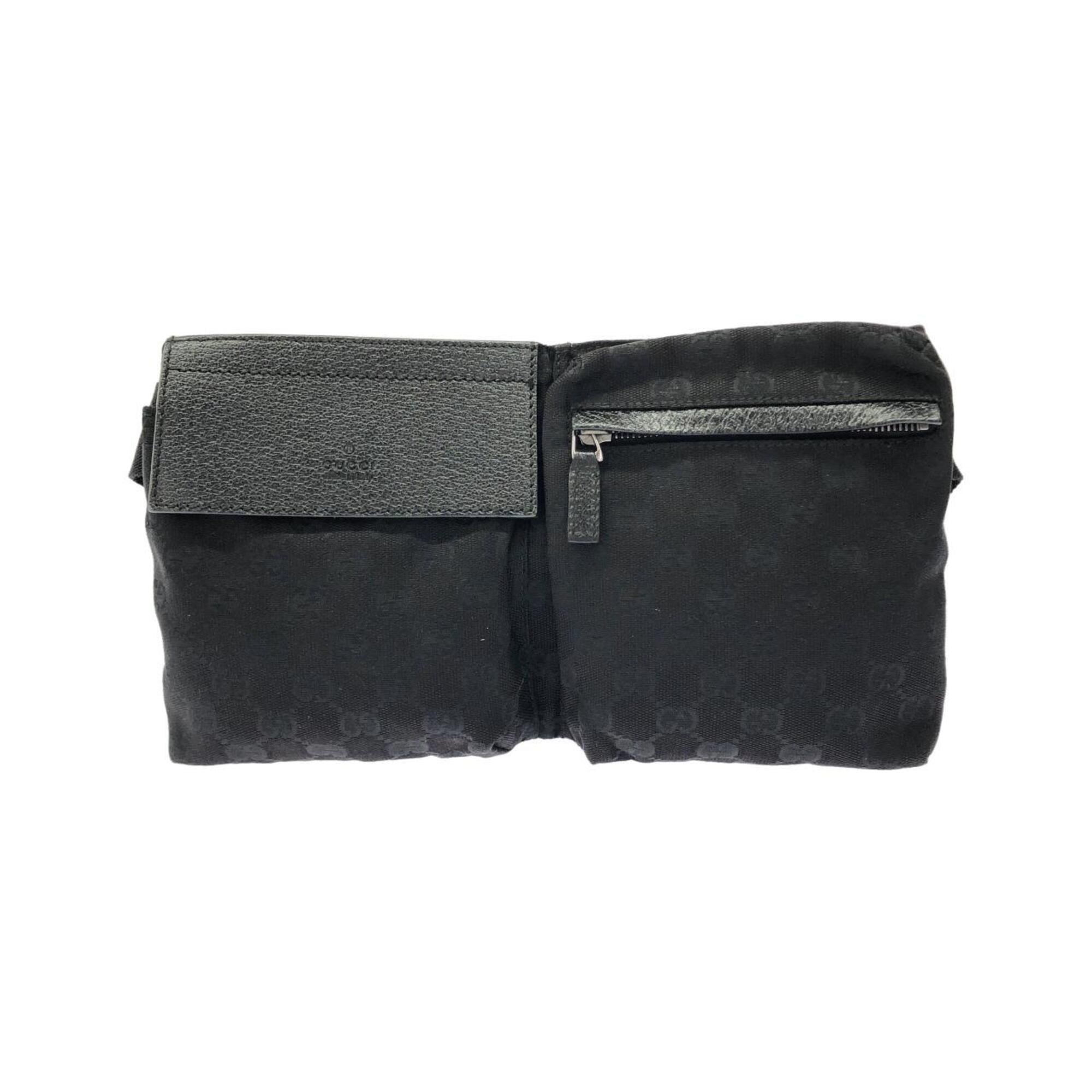Gucci Black Gg Canvas Fanny Pack (Pre-Owned)
