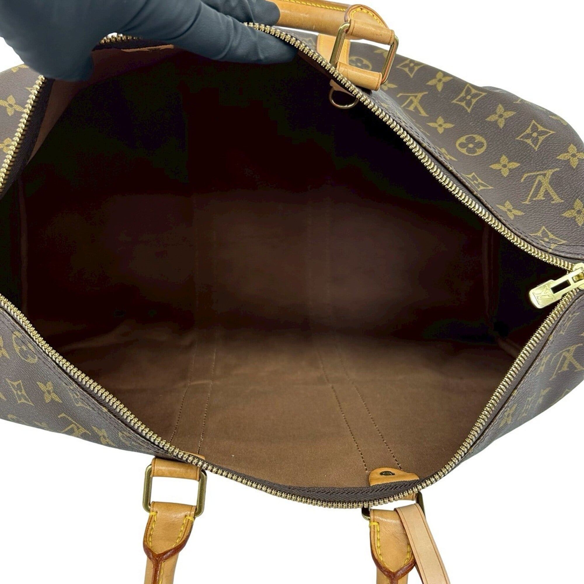 Louis Vuitton Brown Leather Pvc Boston Bag Handbag (Pre-Owned)
