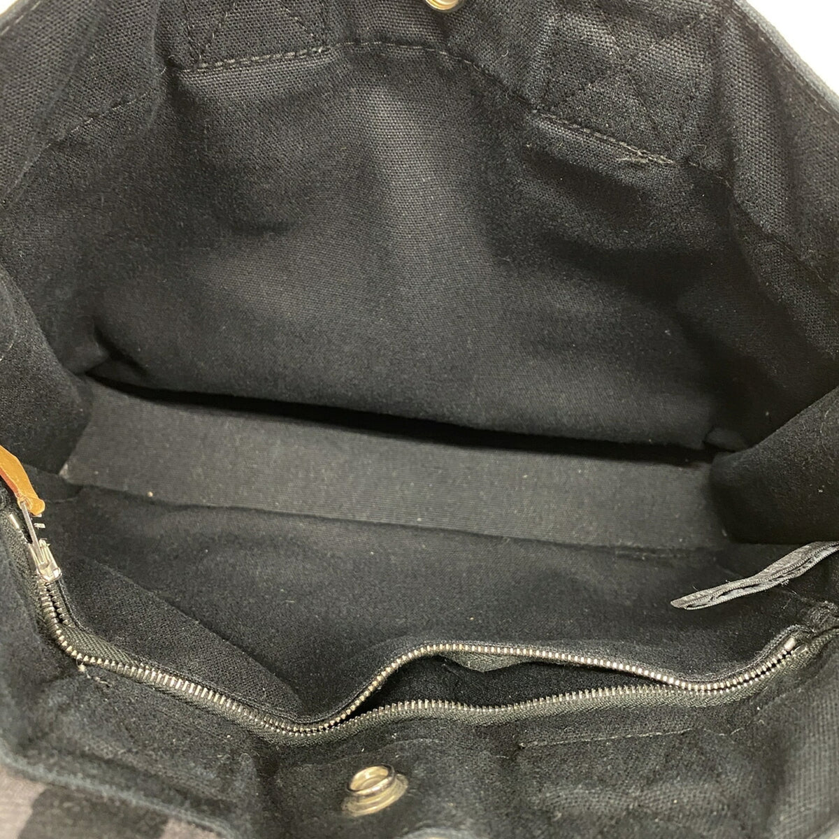 Hermes Black Canvas Handbag (Pre-Owned)
