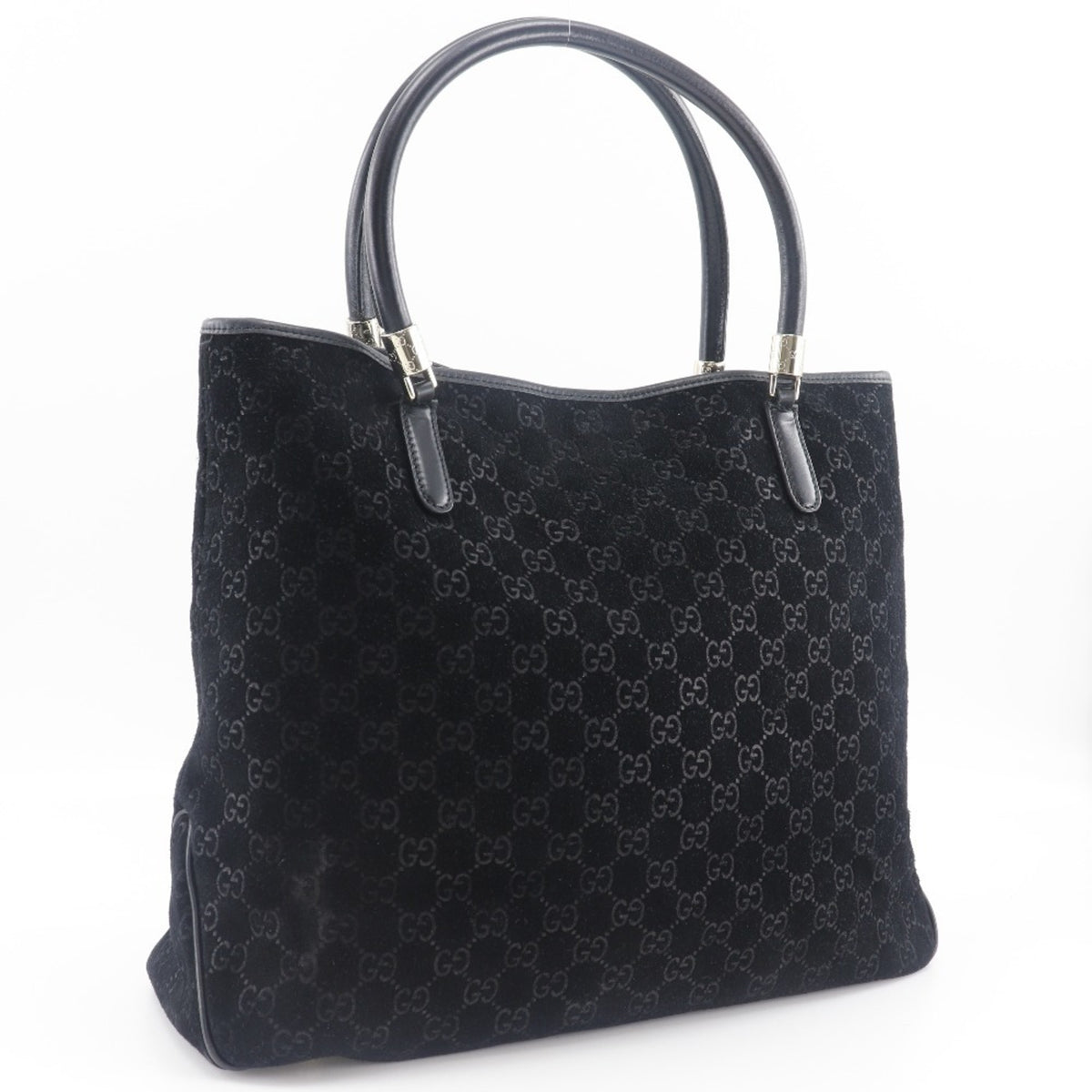 Gucci Black Suede Tote Bag (Pre-Owned)