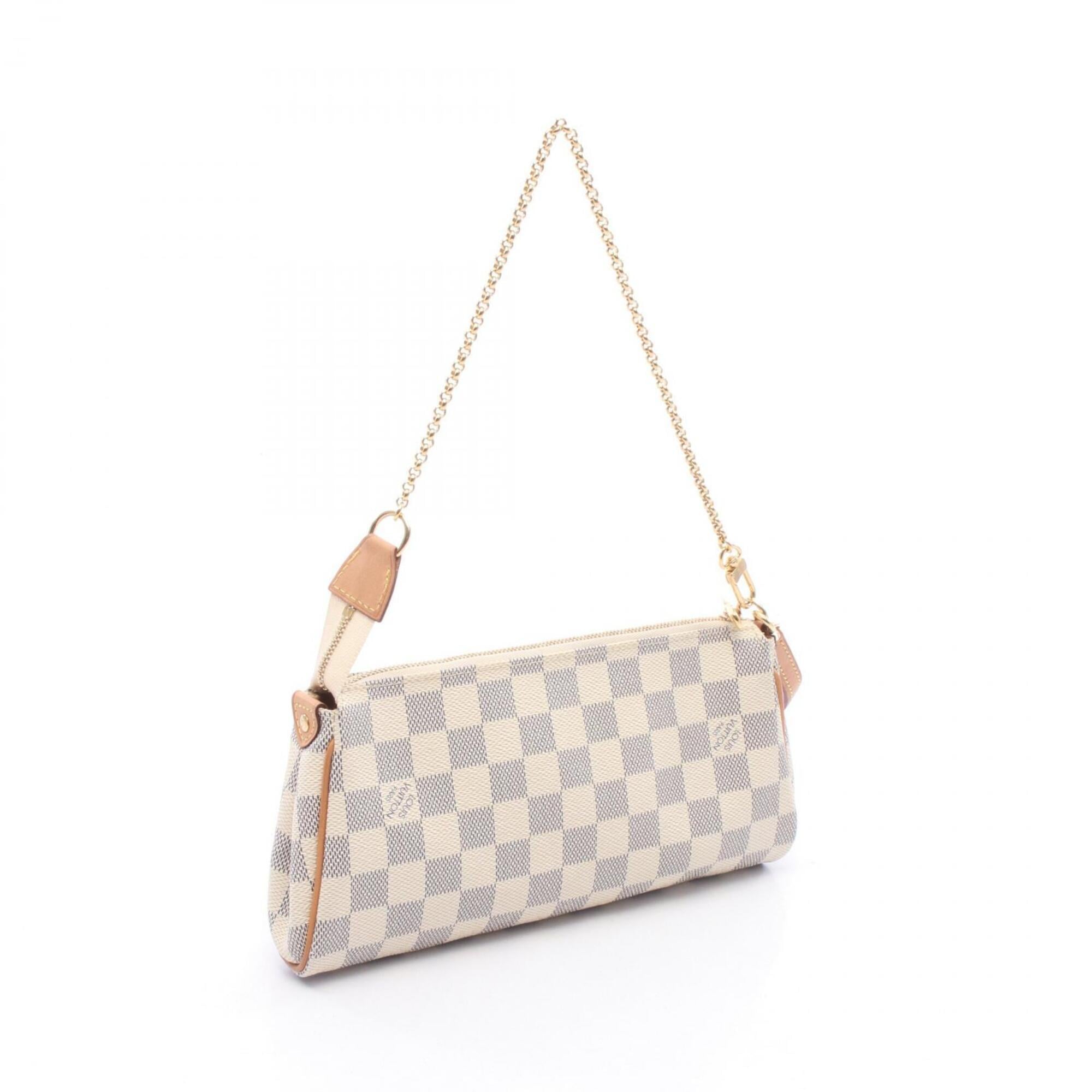 Louis Vuitton White Coated Canvas Leather Handbag (Pre-Owned)