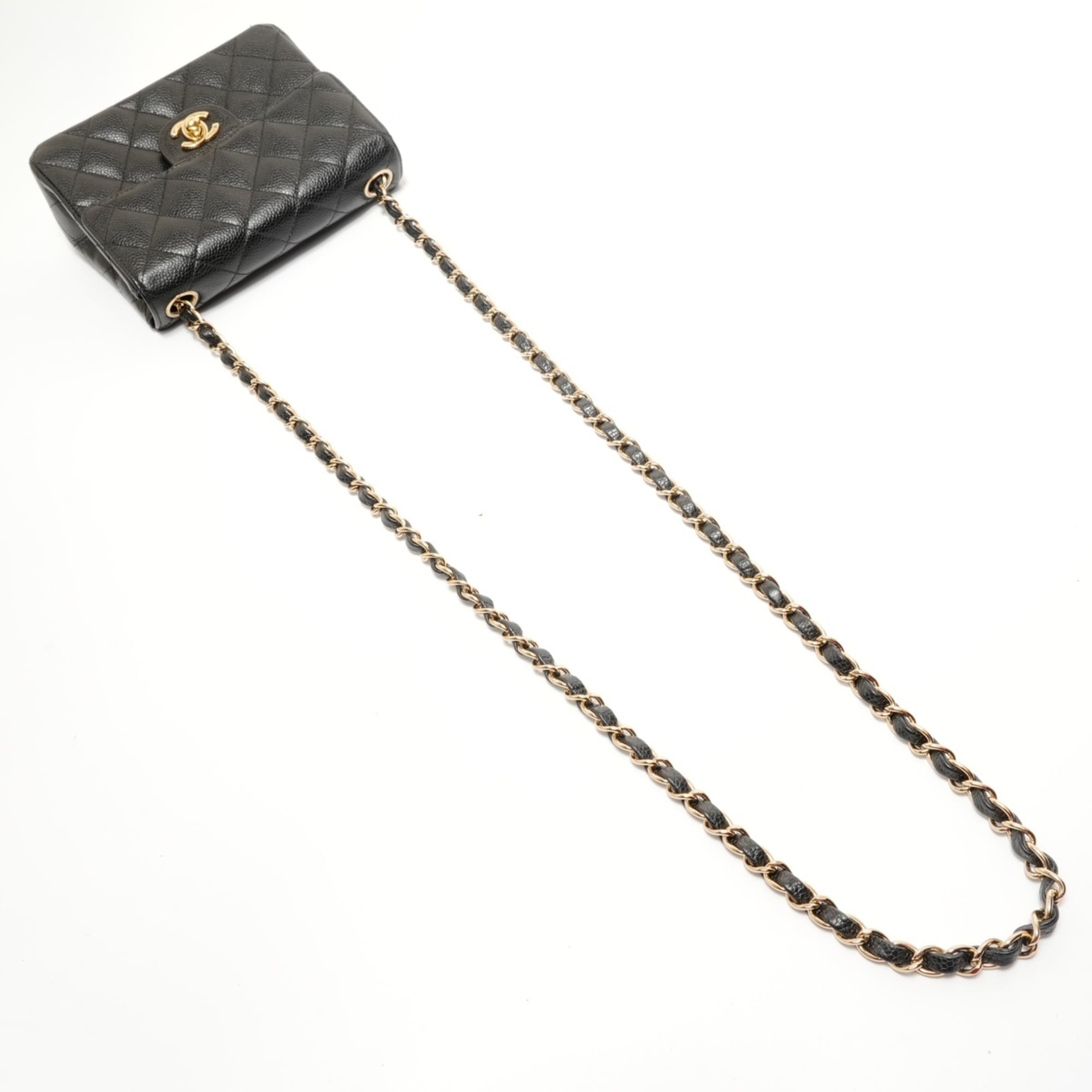 Chanel Black Grained Calfskin Shoulder Bag (Pre-Owned)