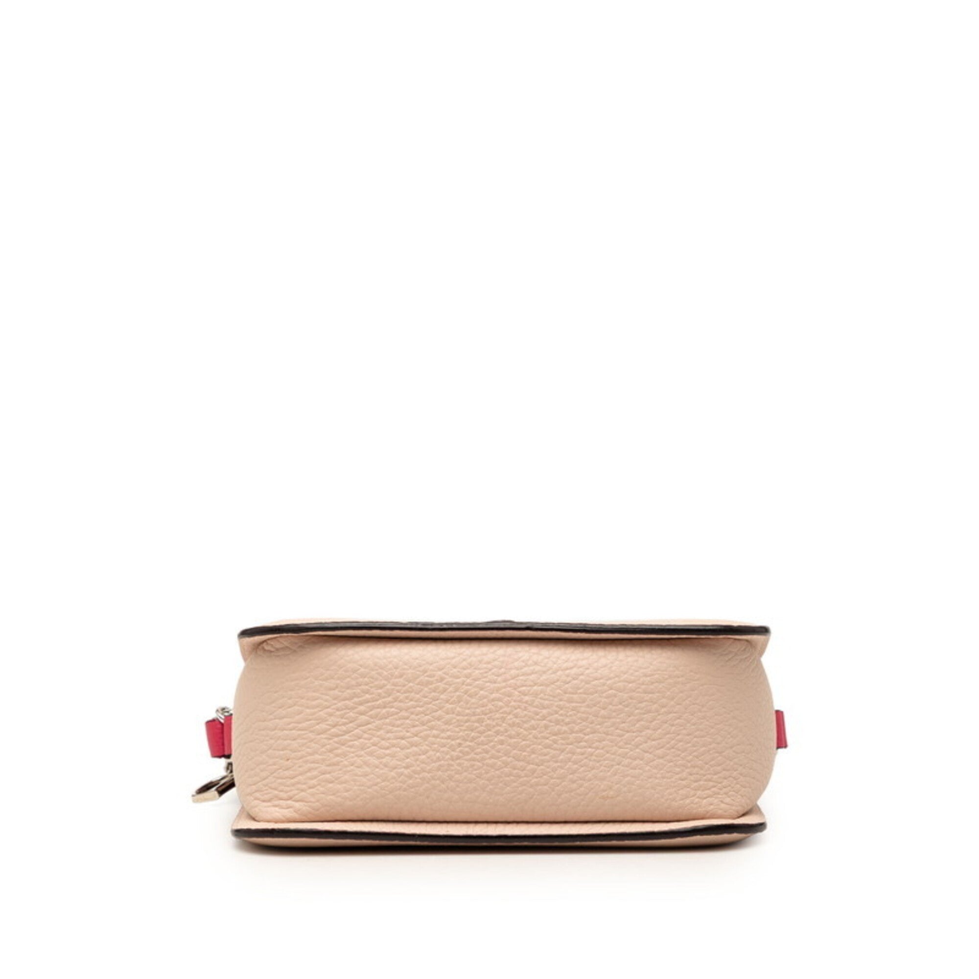 Christian Dior Beige Pink Leather Shoulder Bag (Pre-Owned)