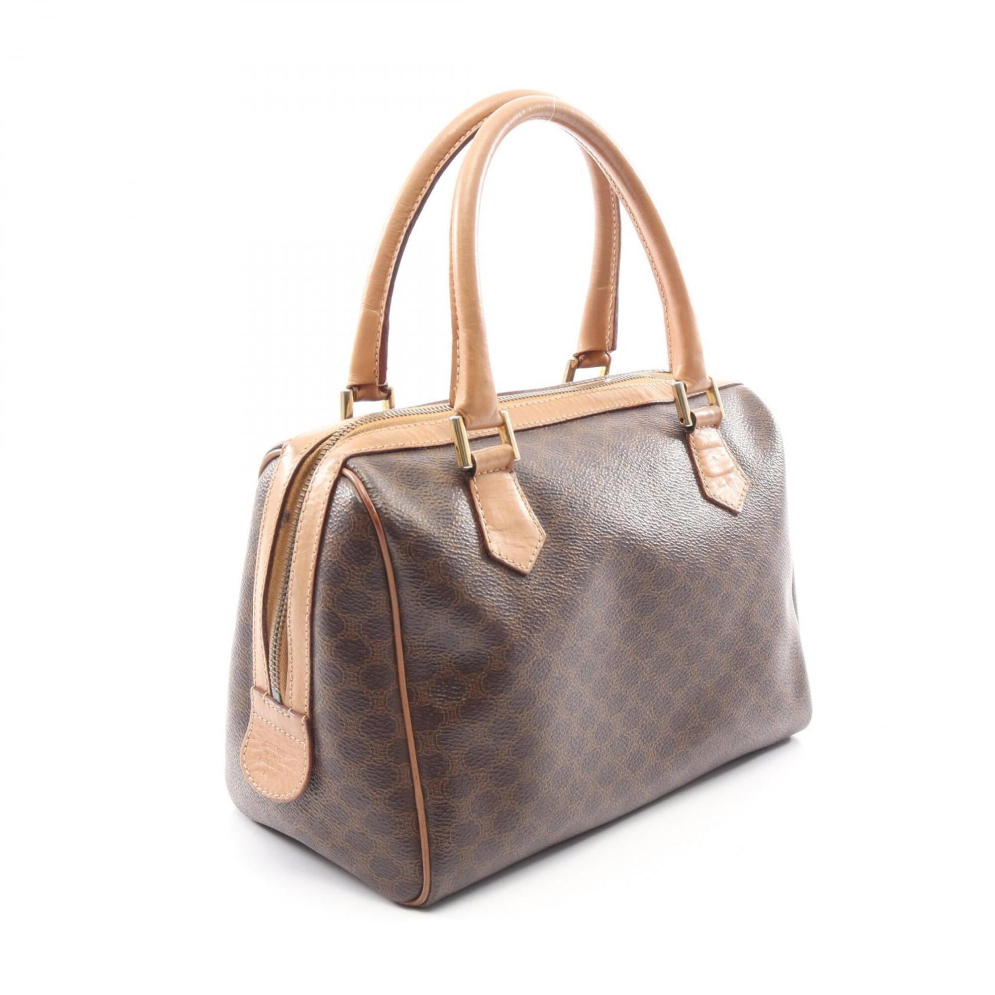 Celine Beige Brown Coated Canvas Pvc Leather Handbag (Pre-Owned)