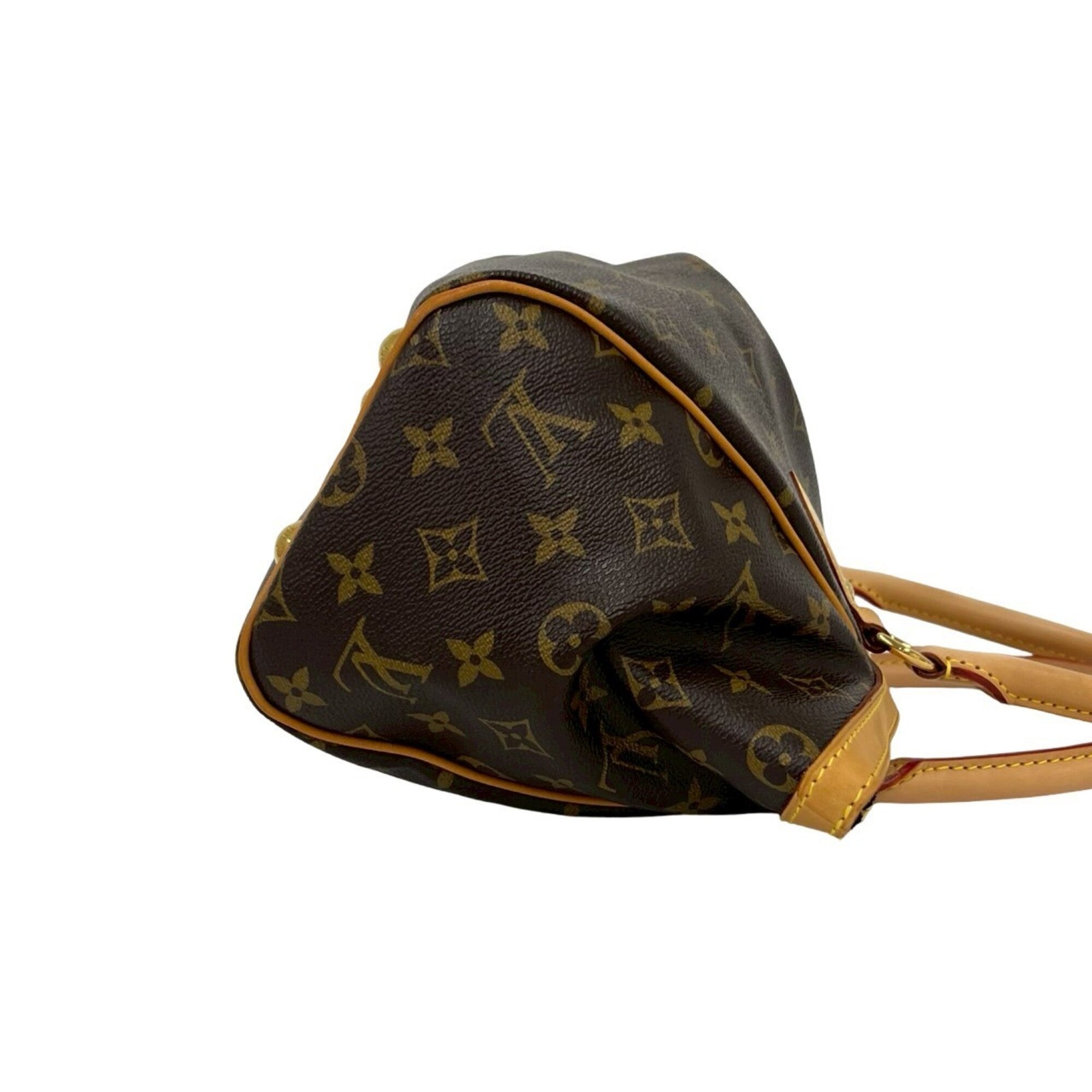 Louis Vuitton Brown Pvc Leather Boston Bag Handbag Tote Bag (Pre-Owned)