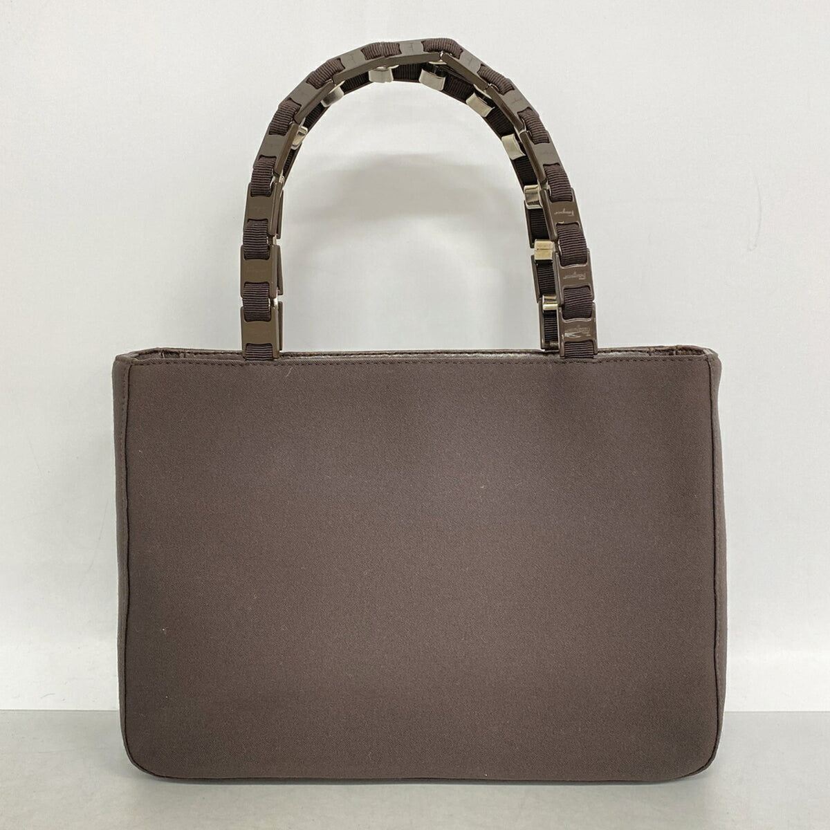 Salvatore Ferragamo Brown Nylon Canvas Handbag (Pre-Owned)