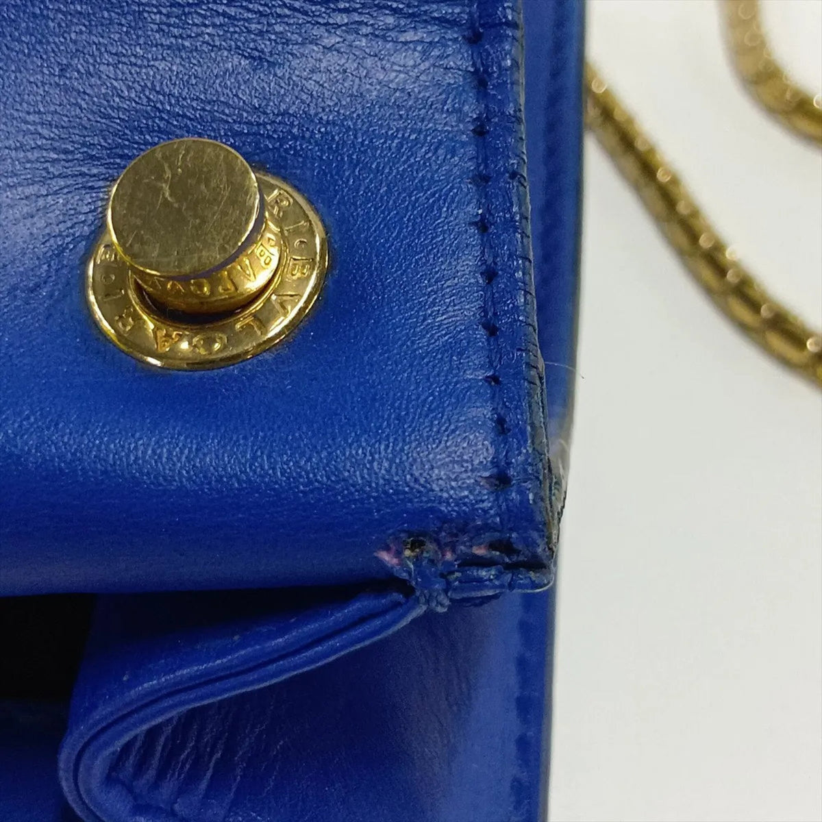 Bvlgari Blue Leather Crossbody Bag Shoulder Bag (Pre-Owned)
