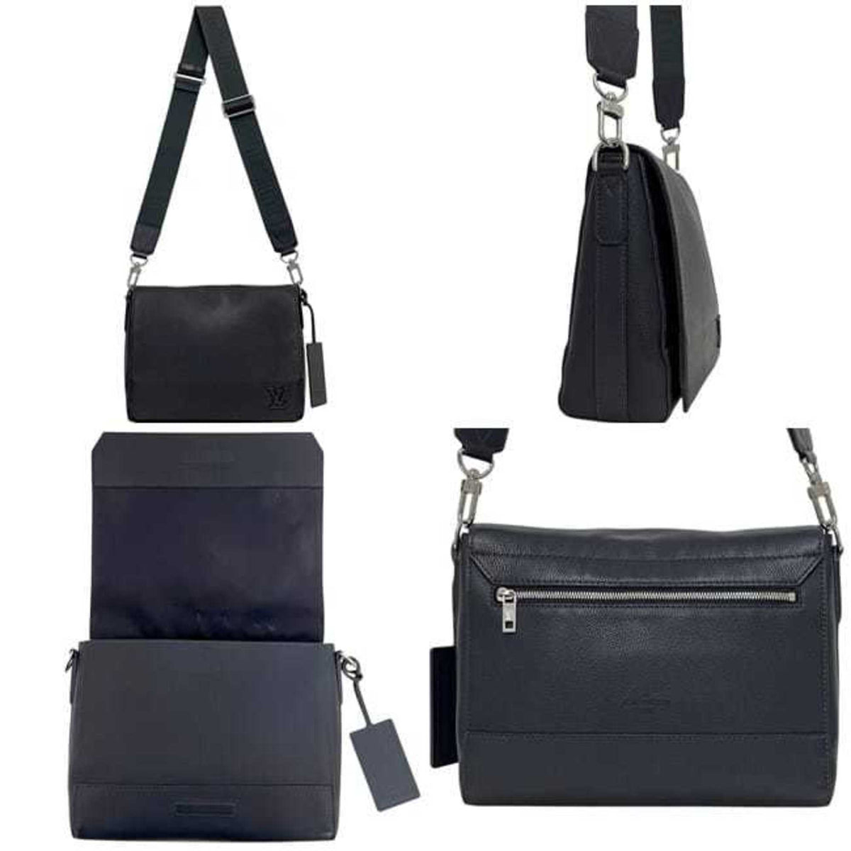 Louis Vuitton Navy Leather Shoulder Bag (Pre-Owned)