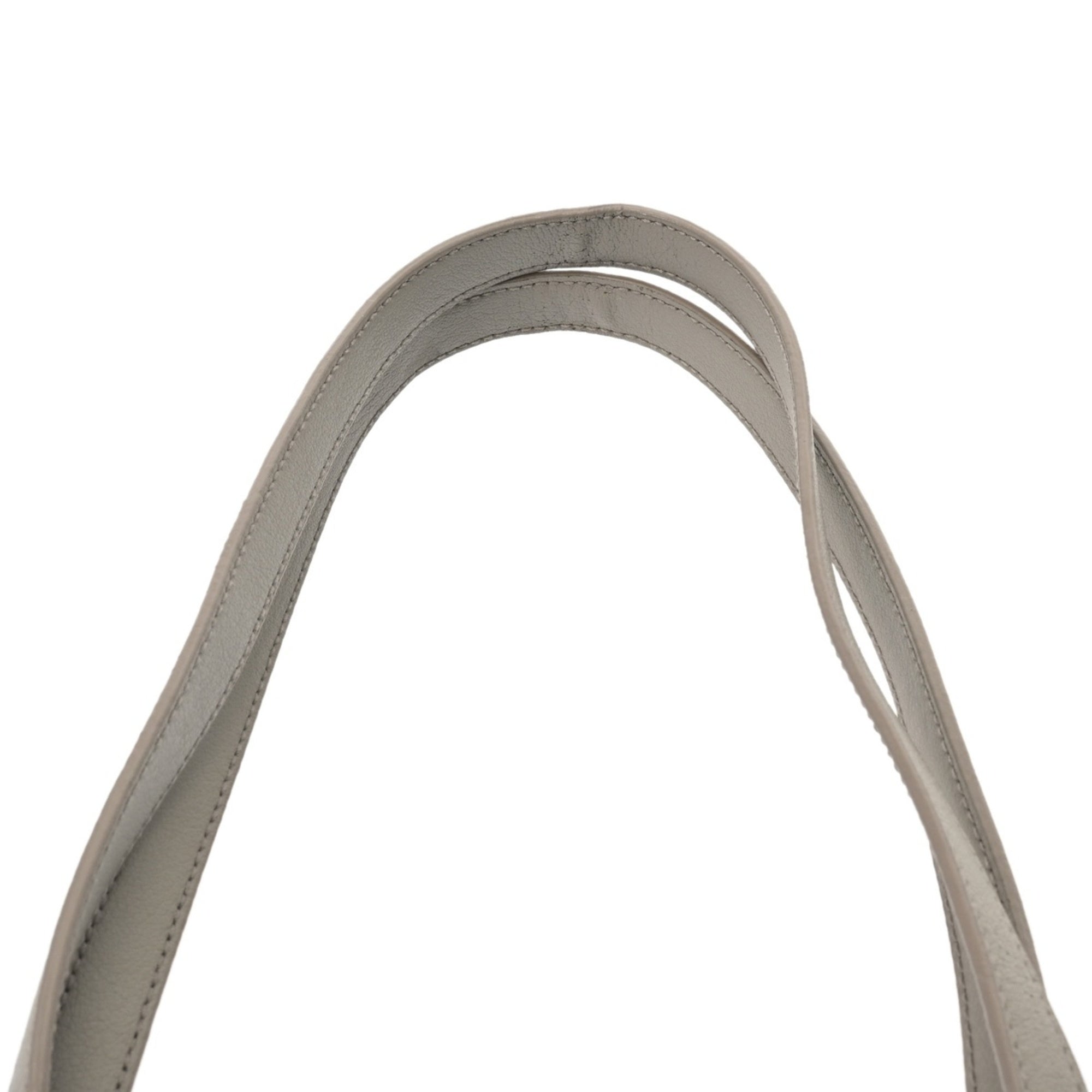 Saint Laurent Gray Leather Tote Bag (Pre-Owned)