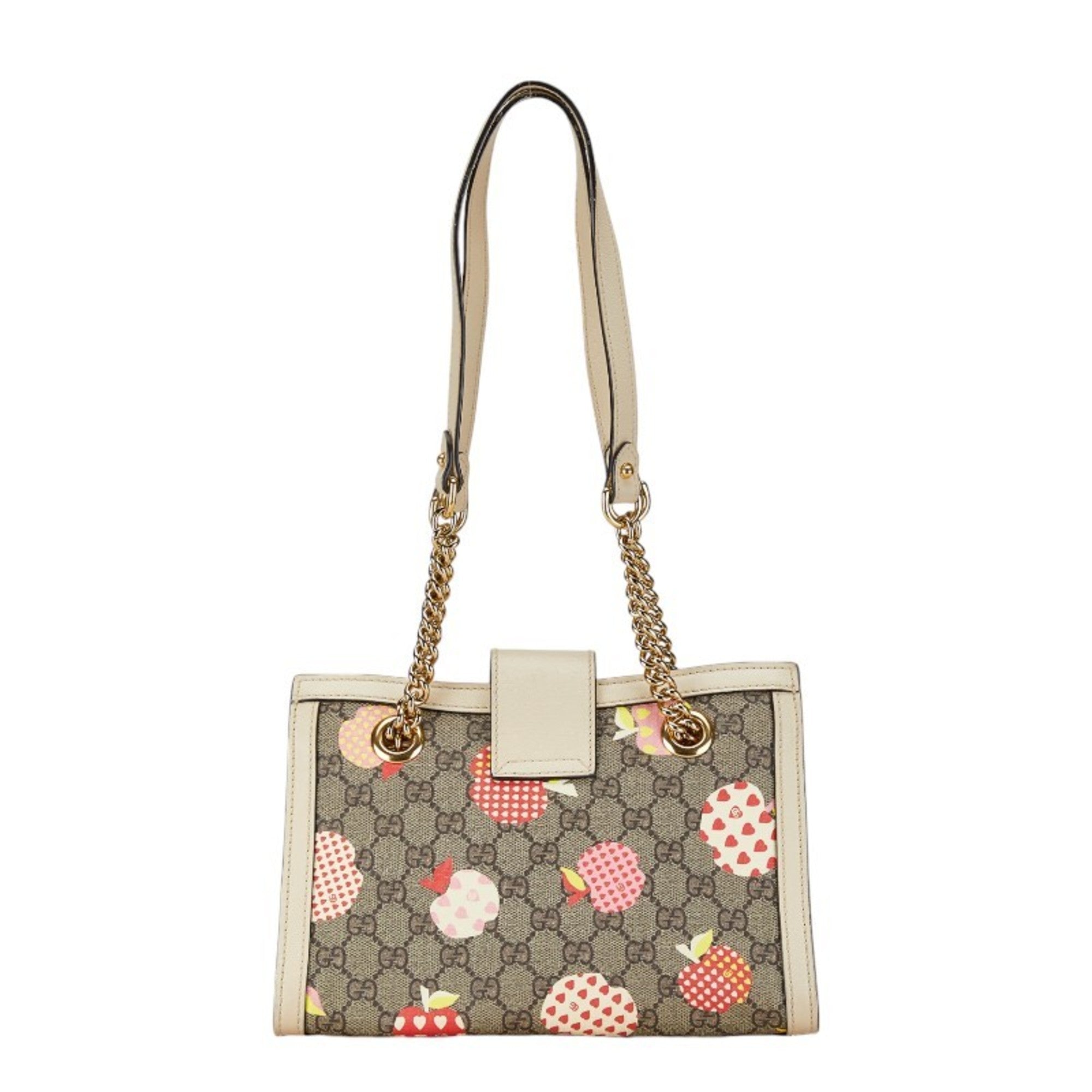 Gucci Beige Black Pvc Leather Shoulder Bag (Pre-Owned)