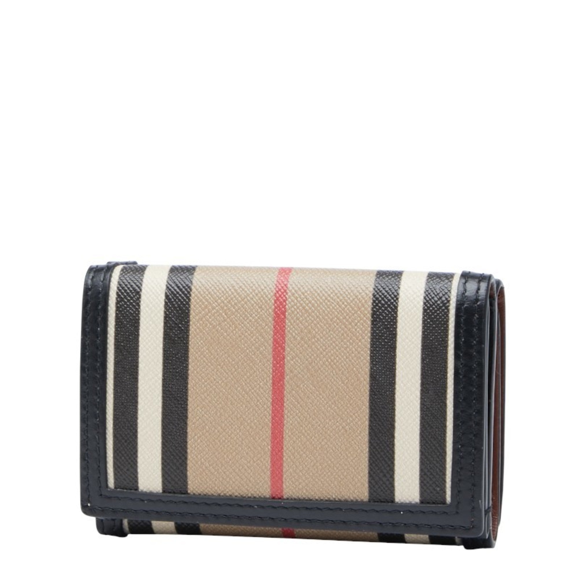 Burberry Beige Black Pvc Wallet (Tri-Fold) (Pre-Owned)